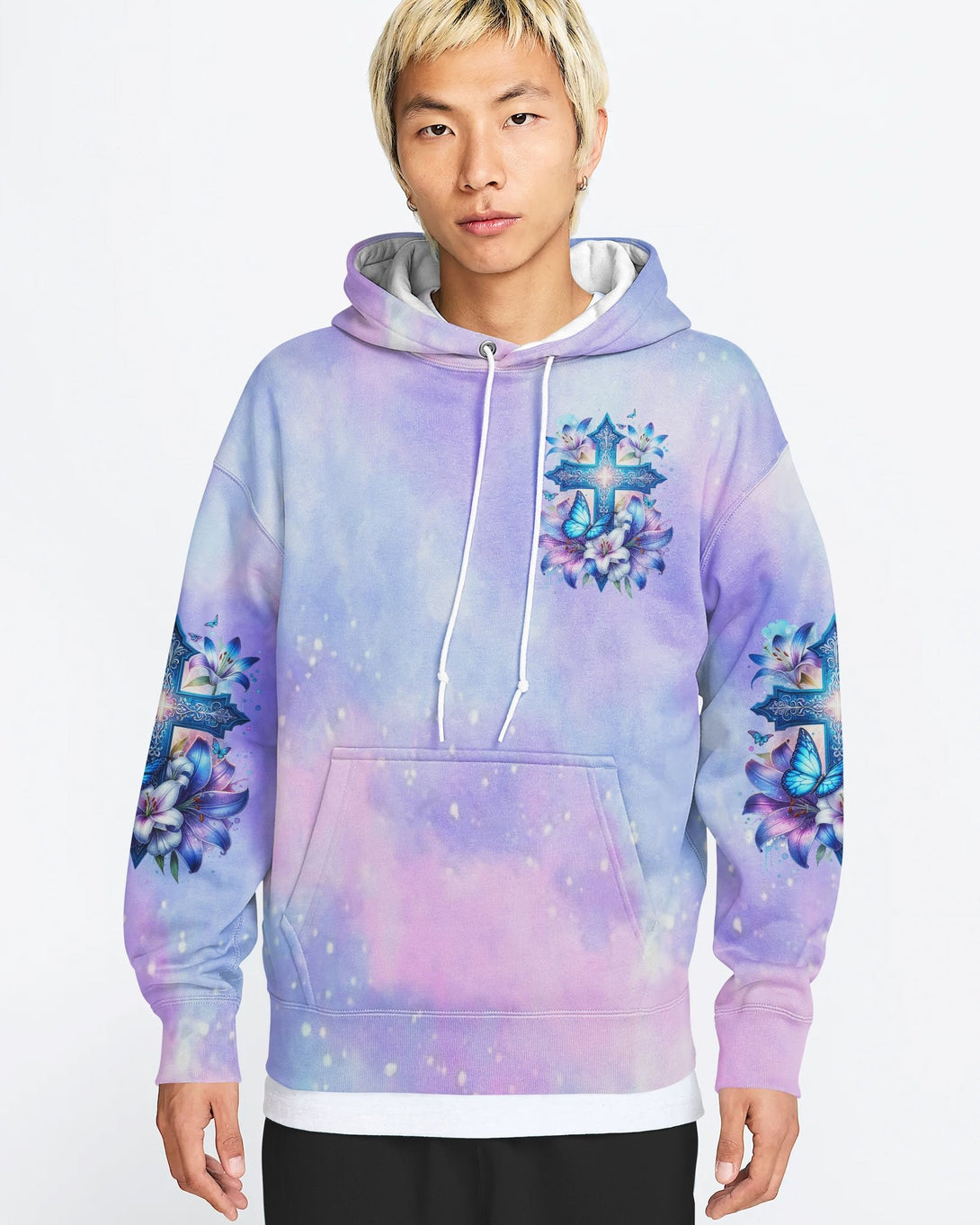 In God And The Power Of Prayer All Over Print Hoodie - Christ Color