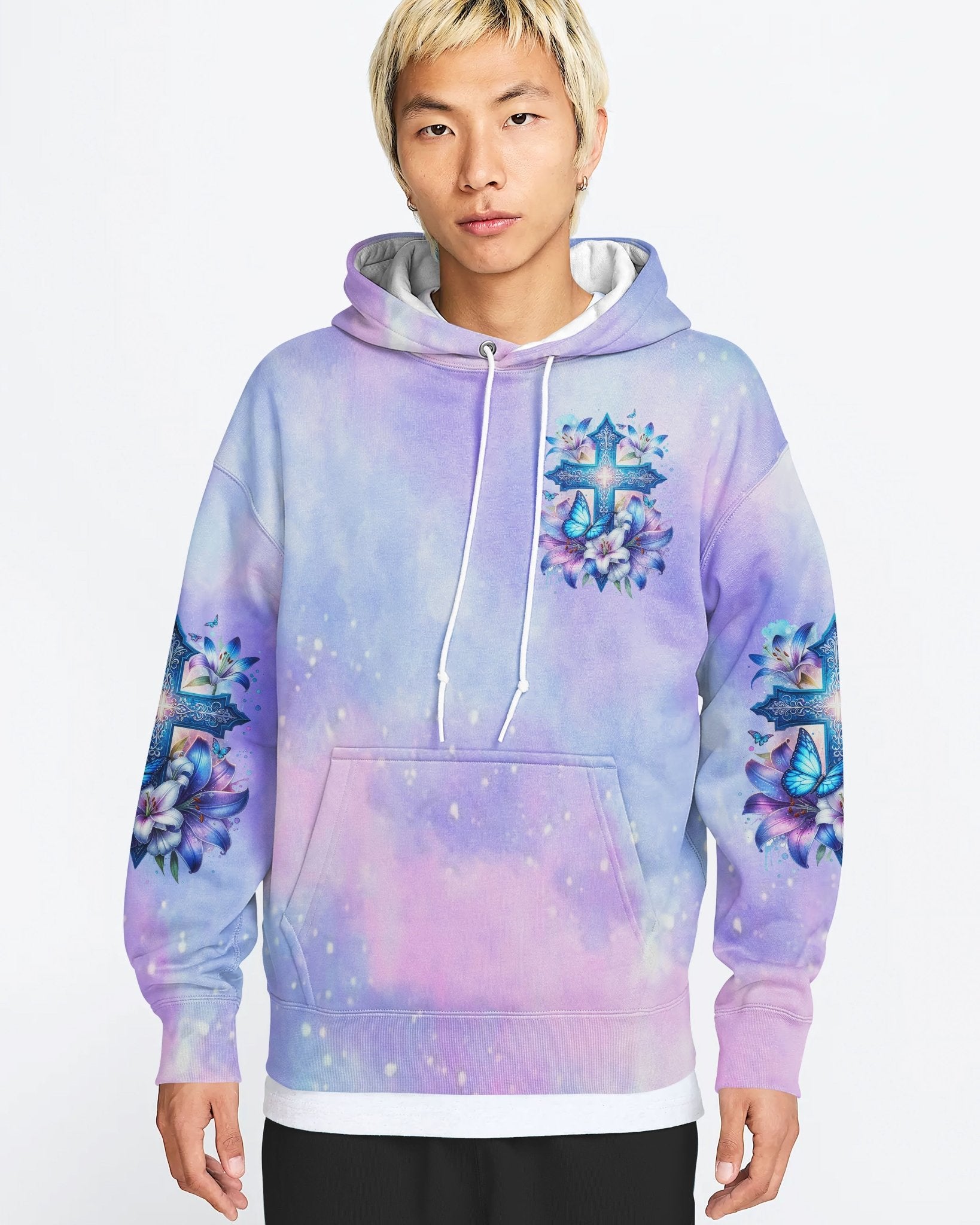 In God And The Power Of Prayer All Over Print Hoodie - Christ Color