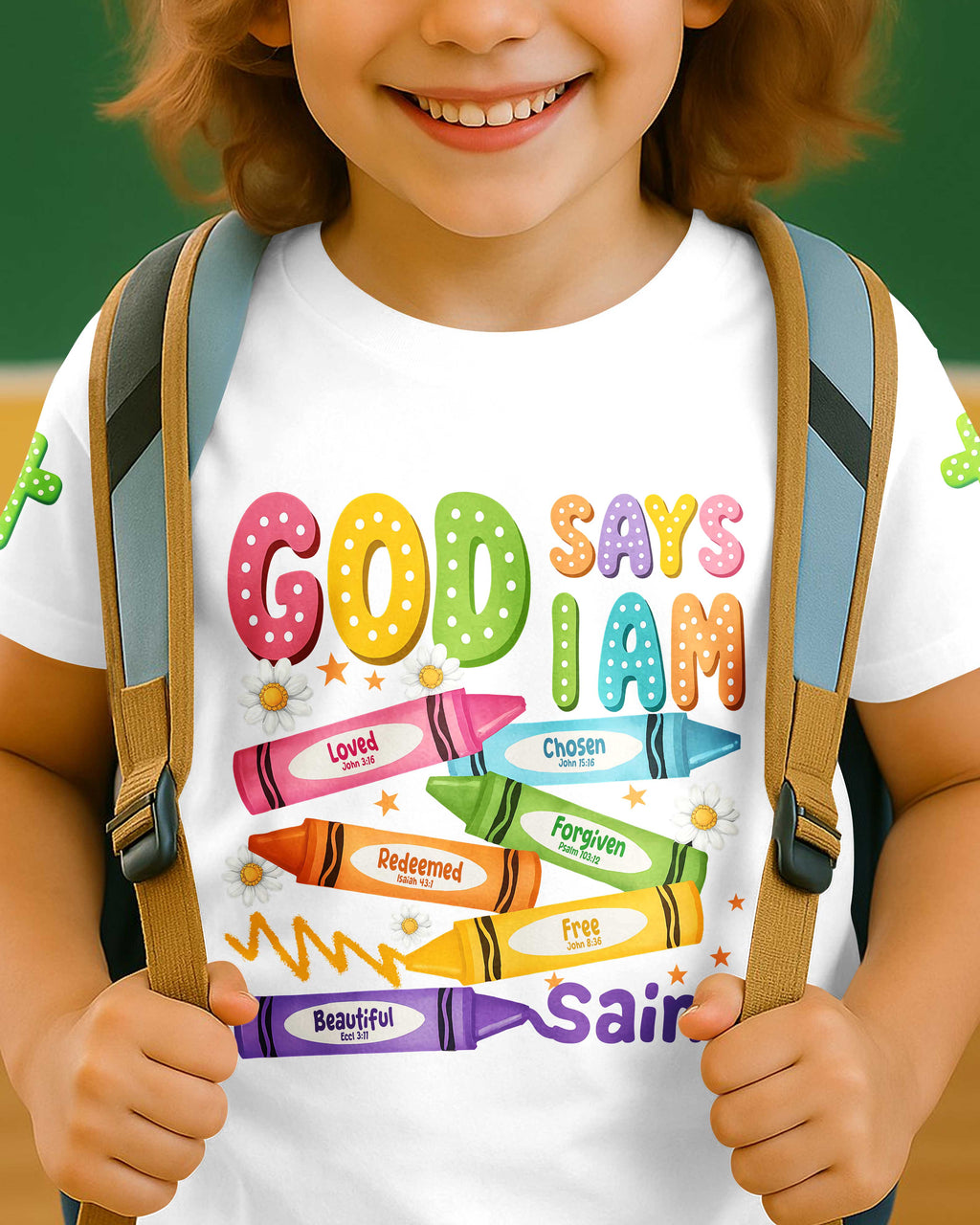 God Says I Am Pencil T-Shirt Kid