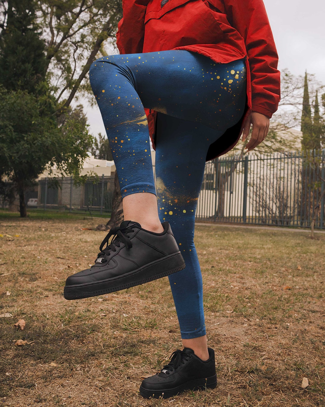 Faith Hope Love & Salvation All Over Print Leggings - Christ Color