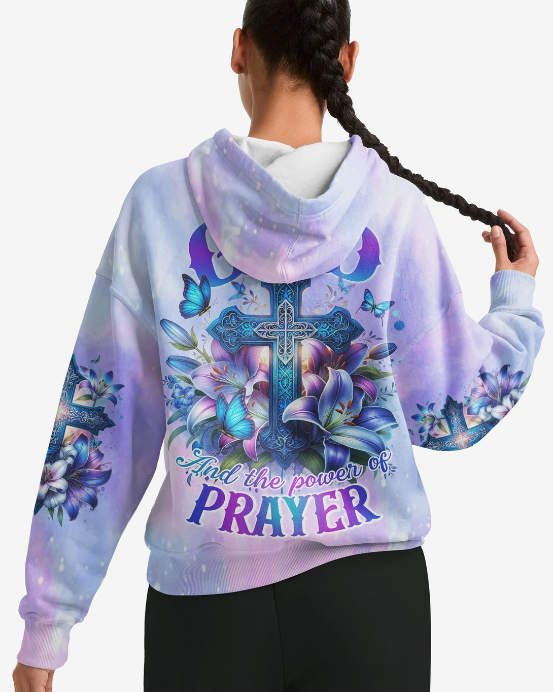 In God And The Power Of Prayer All Over Print Hoodie - Christ Color