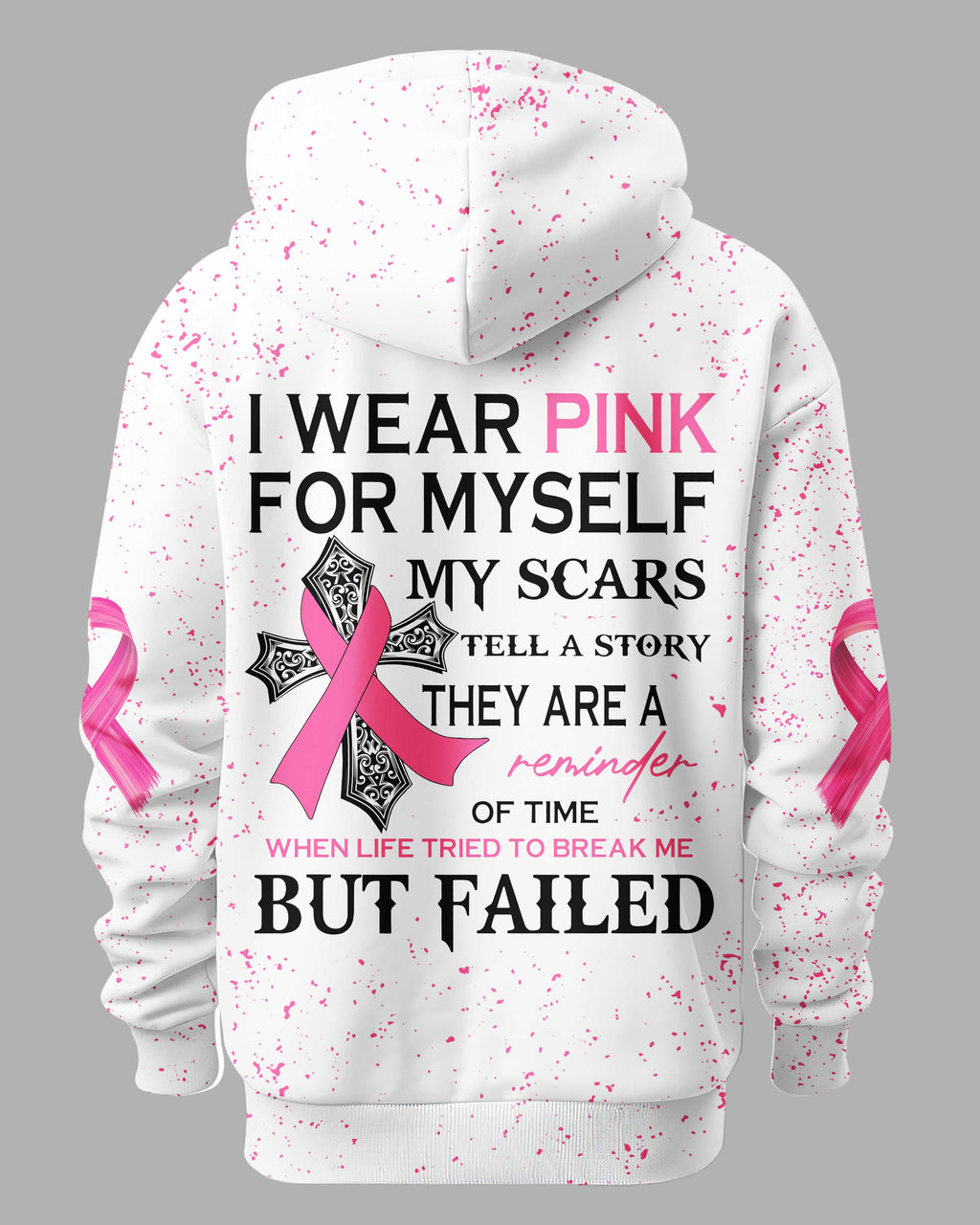 I Wear Pink For My Self All Over Print Hoodie