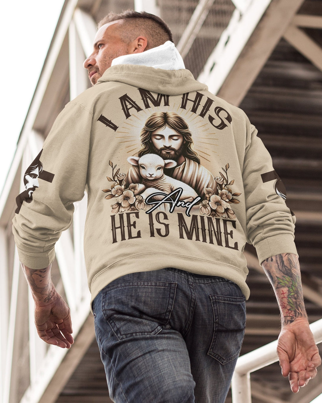I Am His And He Is Mine All Over Print Zip Hoodie - Christ Color