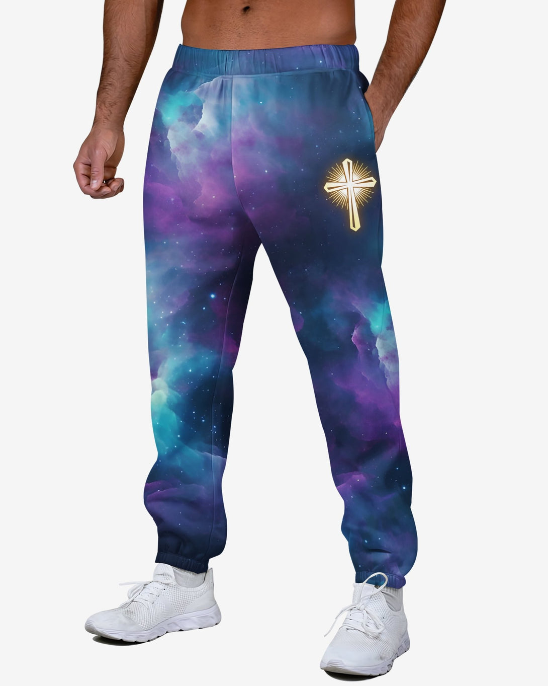 For We Walk By Faith Not By Sight All Over Print Jogger Pants - Christ Color
