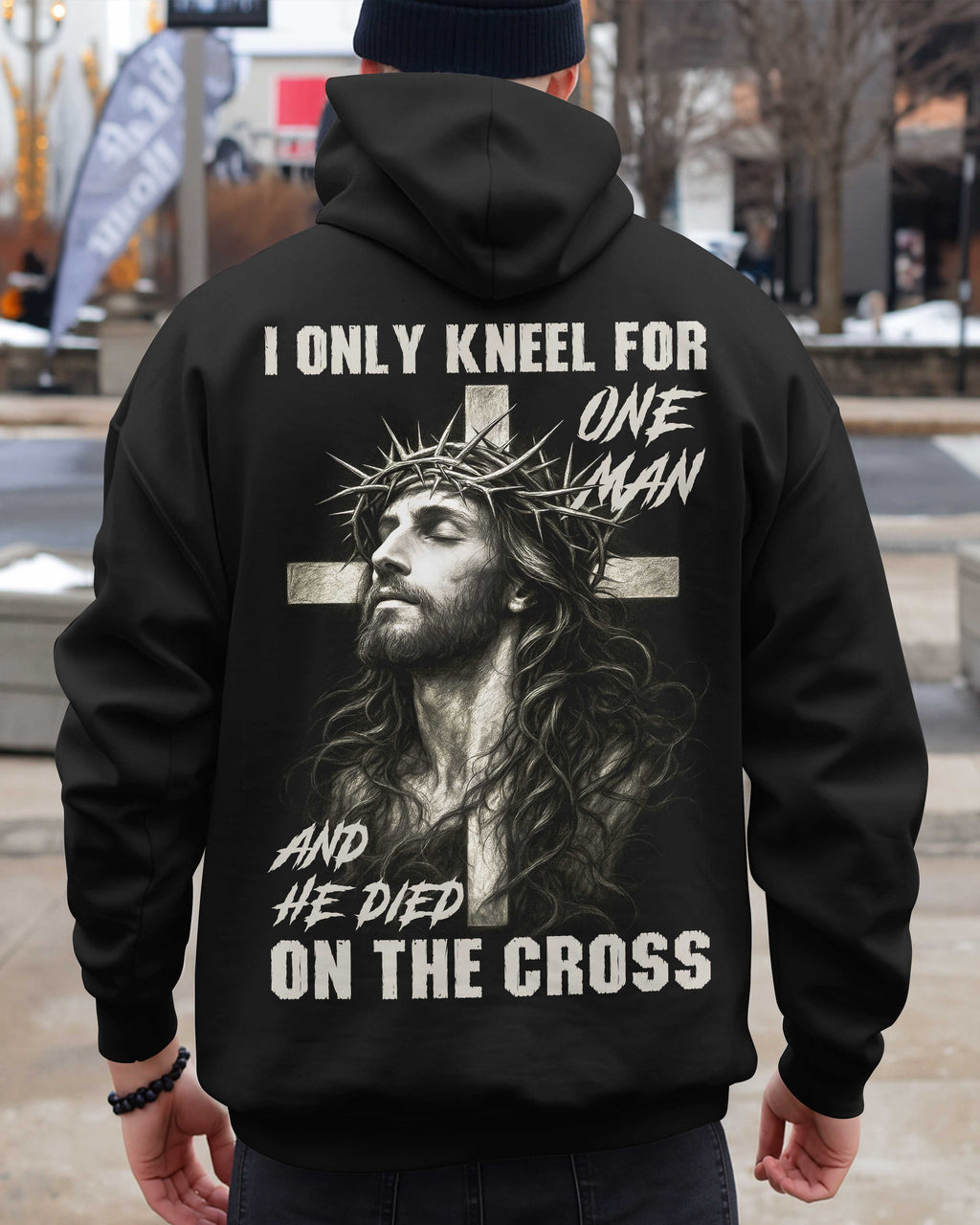 I Only Kneel For One Man And He Died On The Cross T-Shirt
