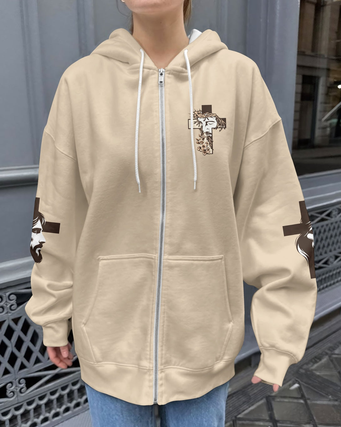 I Am His And He Is Mine All Over Print Zip Hoodie - Christ Color