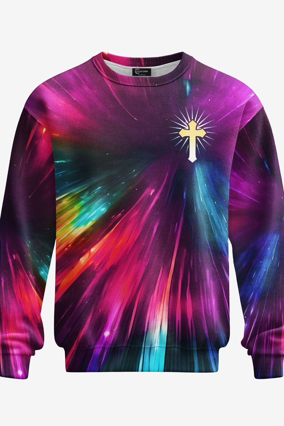 For God So Loved The World All Over Print Sweater - Christ Color