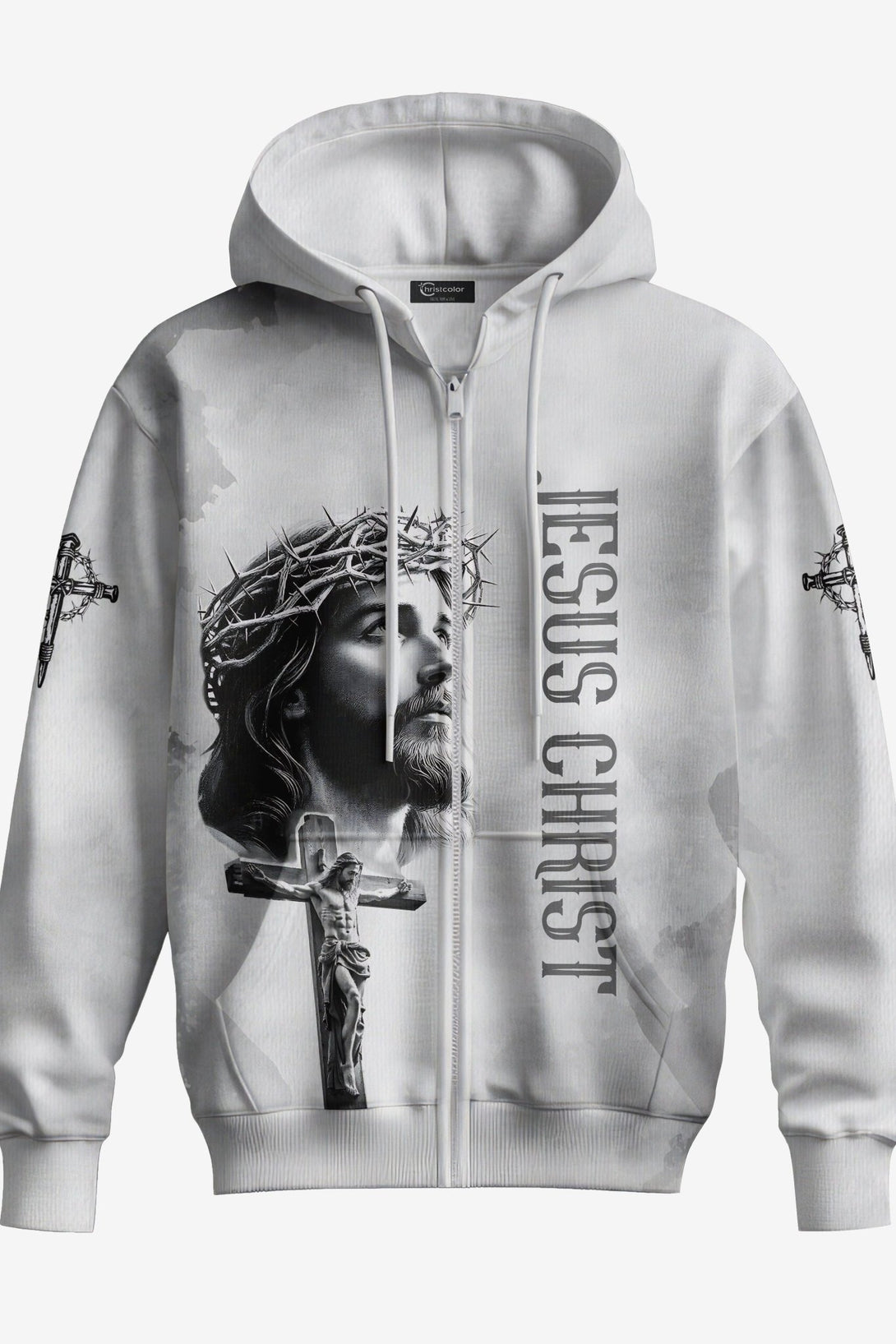 Yet He Chose Me All Over Print Zip Hoodie - Christ Color