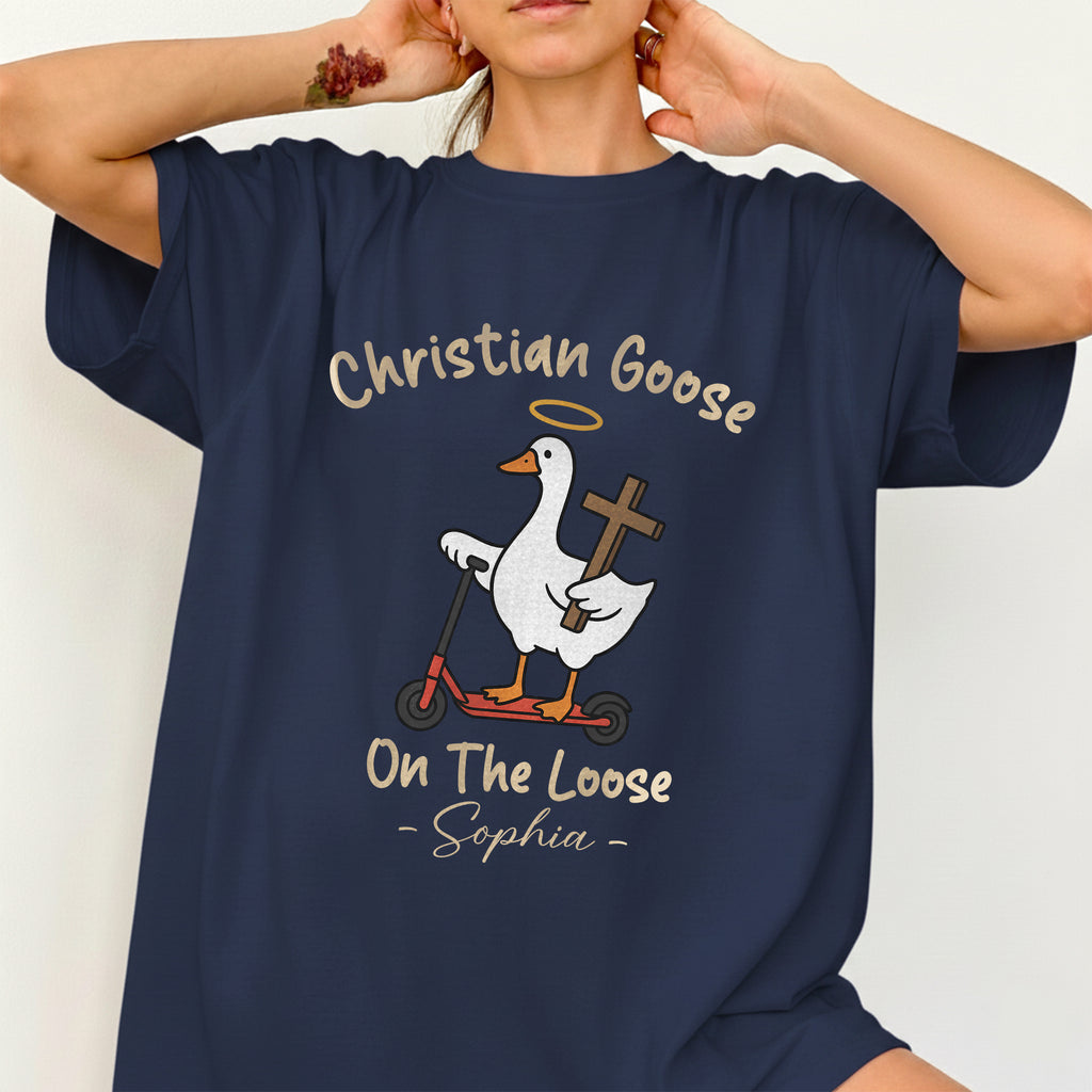 Christian Goose On The Loose Personalized Goose T-Shirt