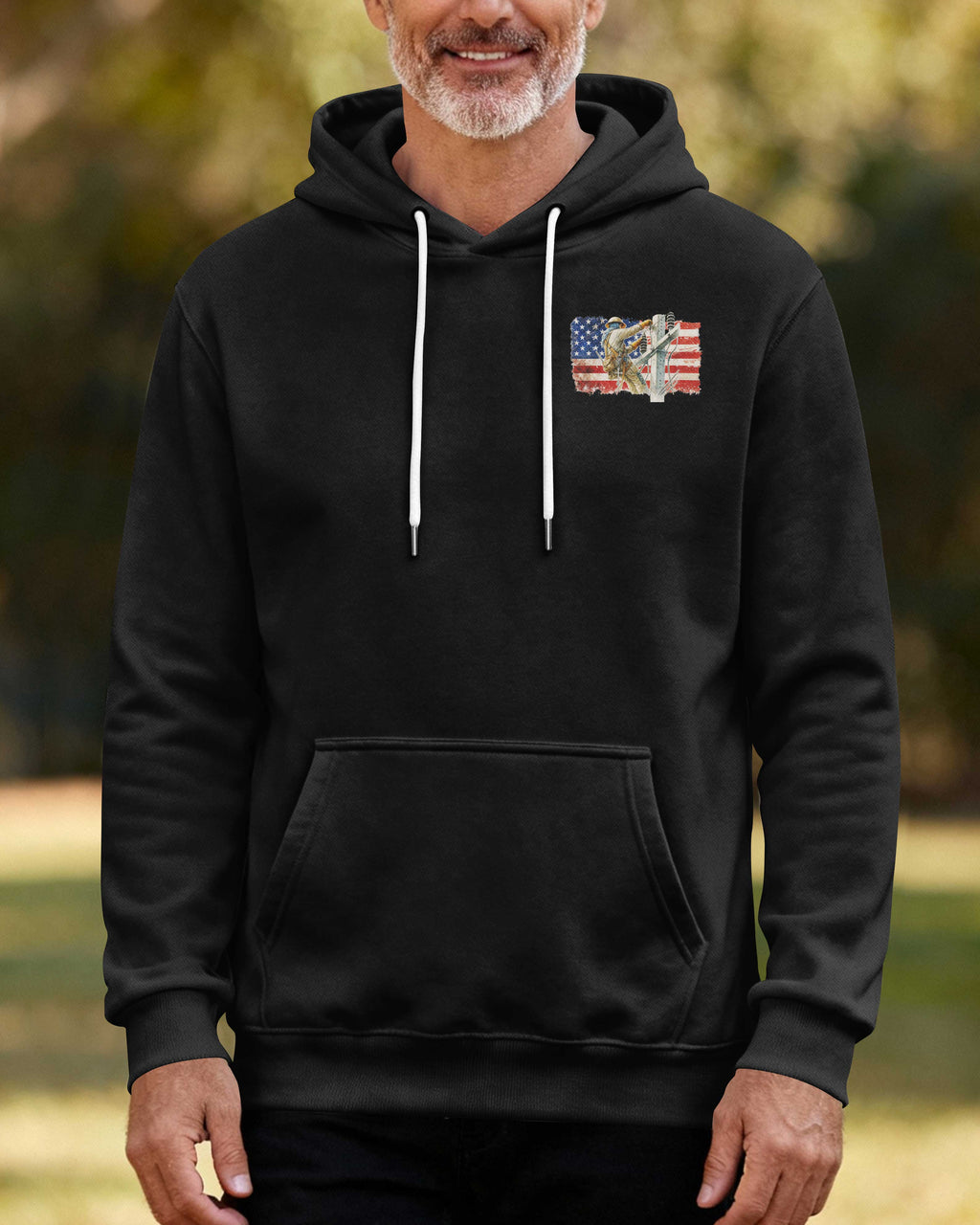 Retired Lineman Built By Grit Blessed By God Hoodie