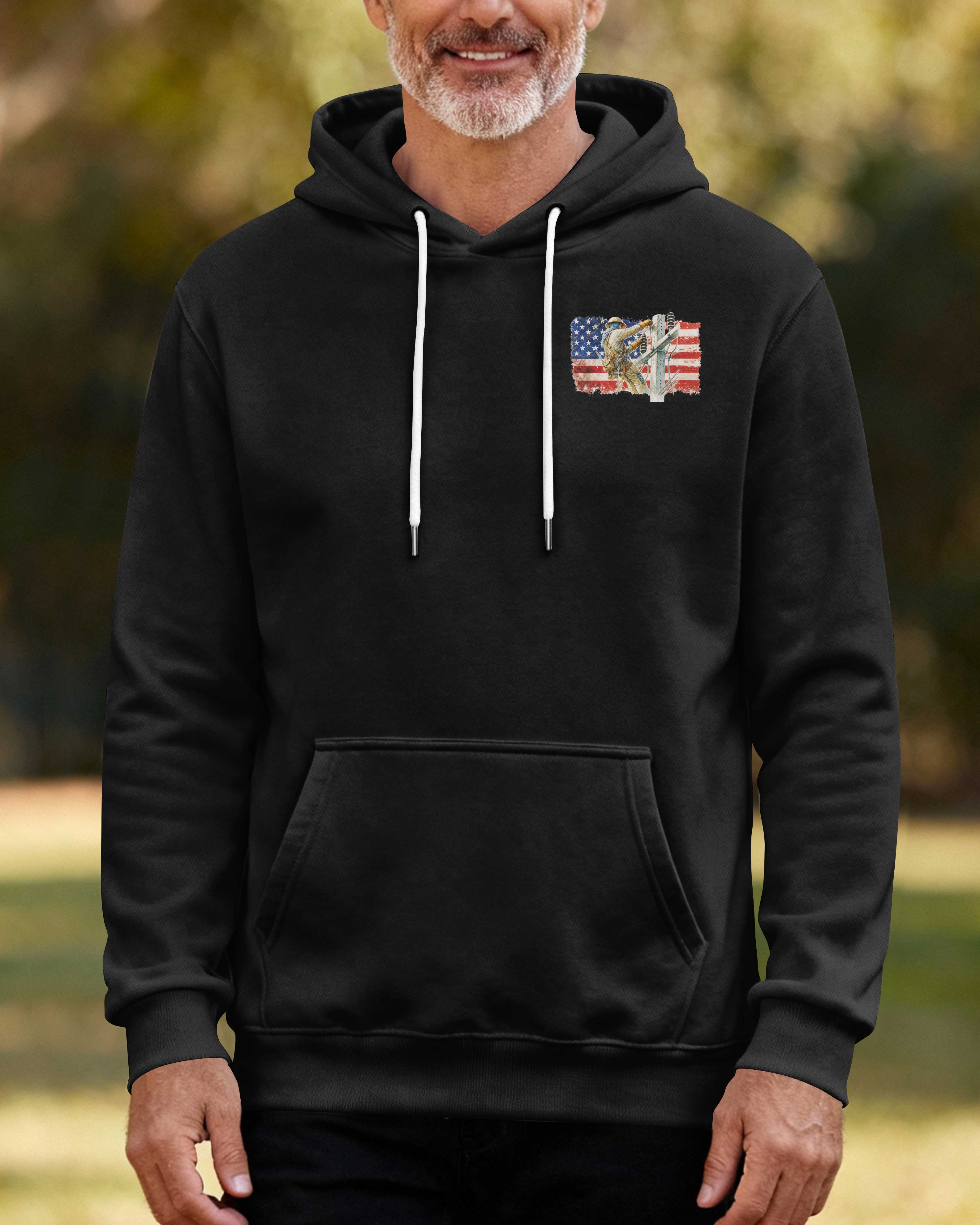 Retired Lineman Built By Grit Blessed By God Hoodie