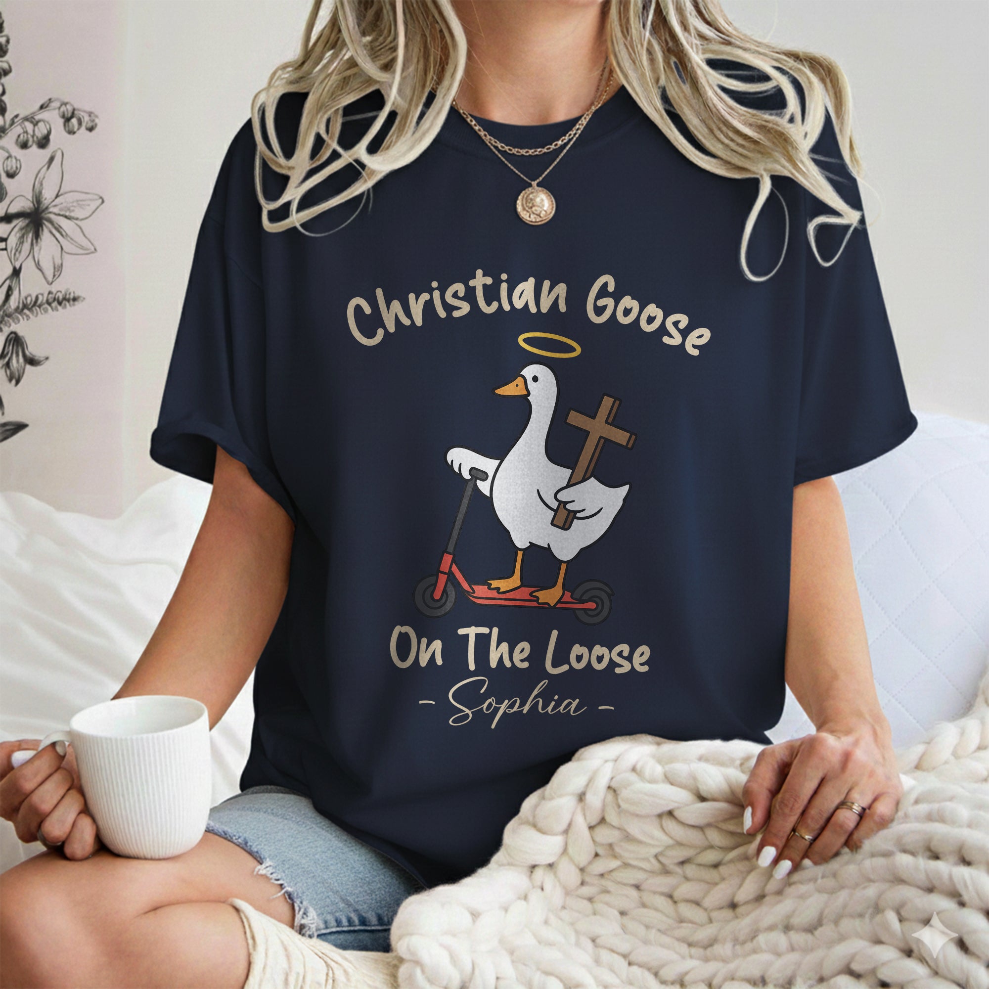 Christian Goose On The Loose Personalized Goose T-Shirt