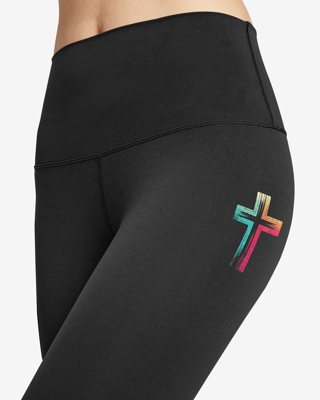 Rooted In Christ Jesus Is Light All Over Print Leggings - Christ Color