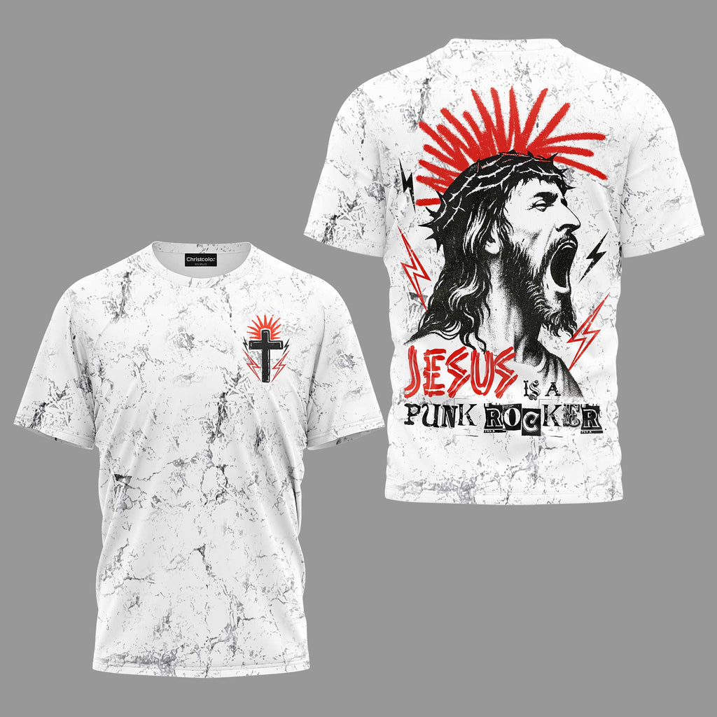 Jesus Is A Punk Rocker T-Shirt