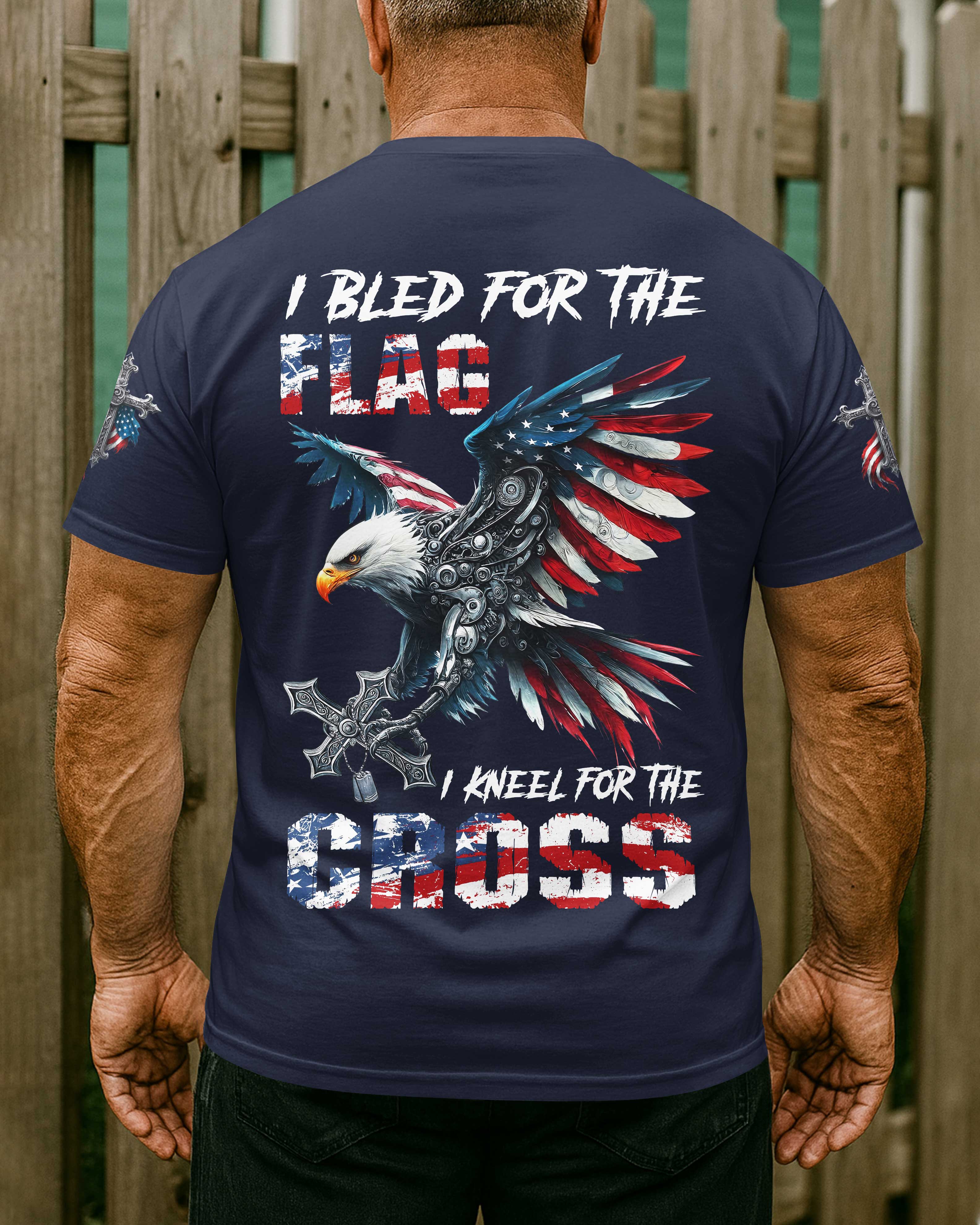 I Bled For The Flag I Kneel For The Cross T-Shirt