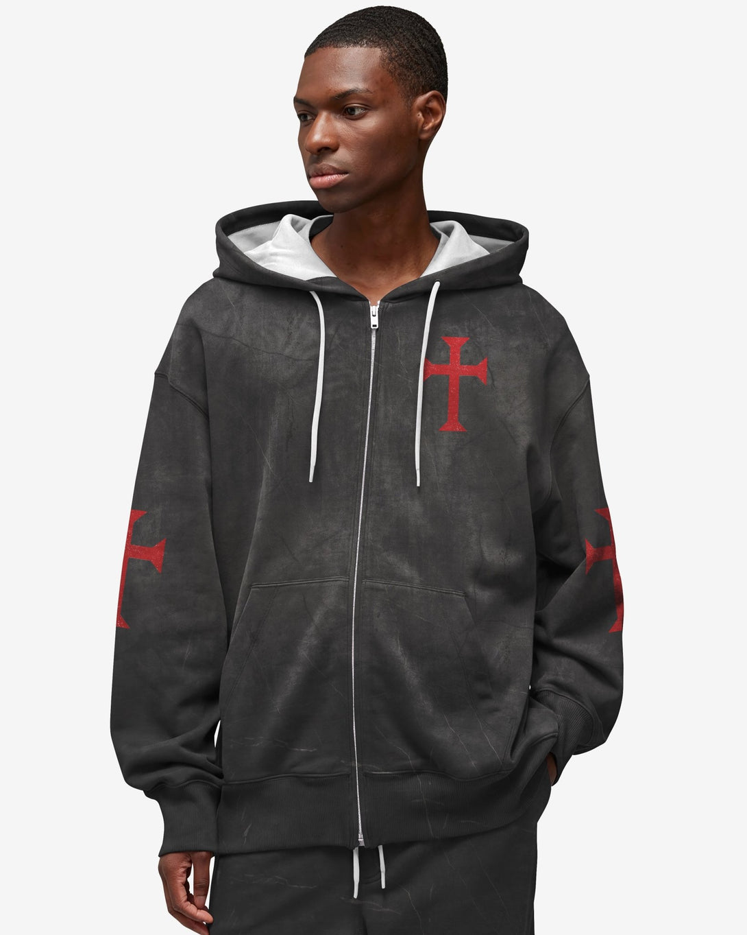 Let Your Faith Be Bigger Than Your Fear All Over Print Zip Hoodie - Christ Color