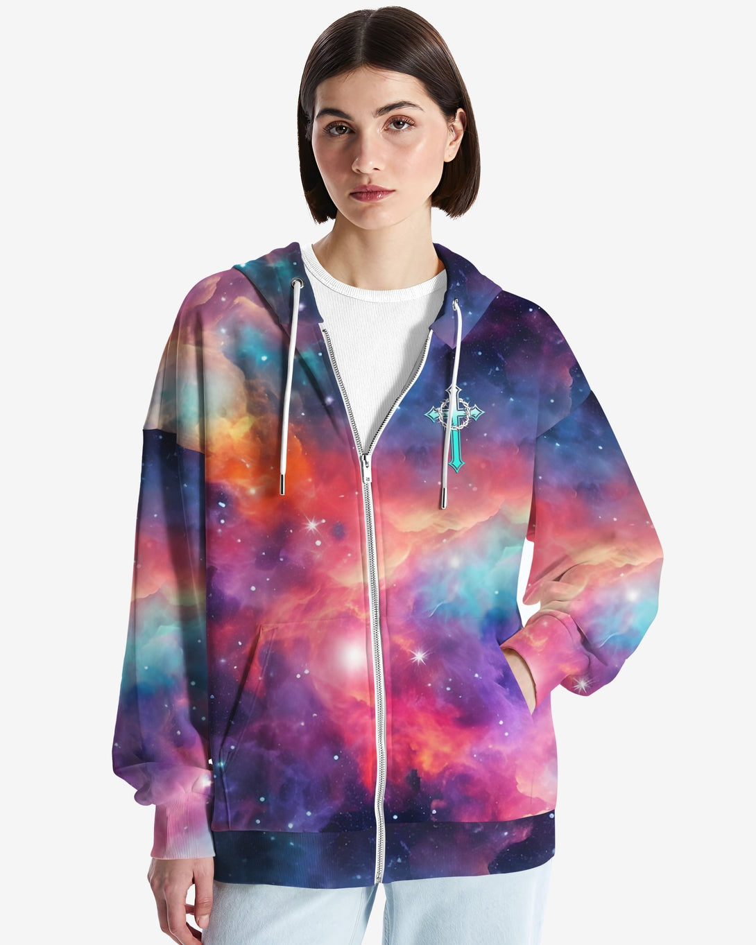 They Will Soar On Wings Like Eagles All Over Print Zip Hoodie - Christ Color