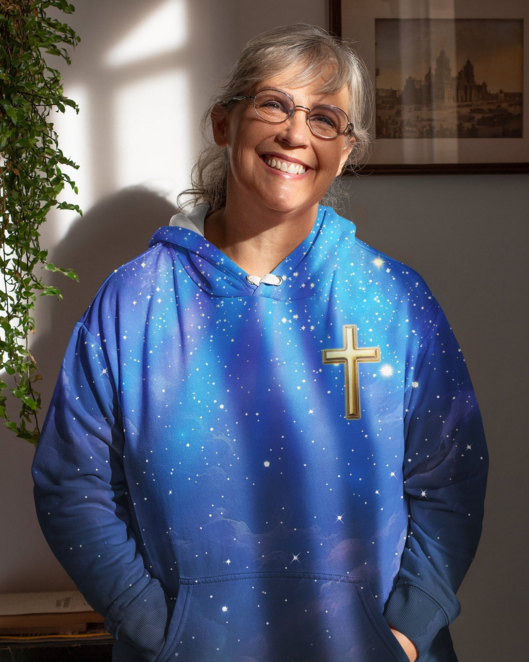 Faith Can Move Mountains All Over Print Hoodie - Christ Color