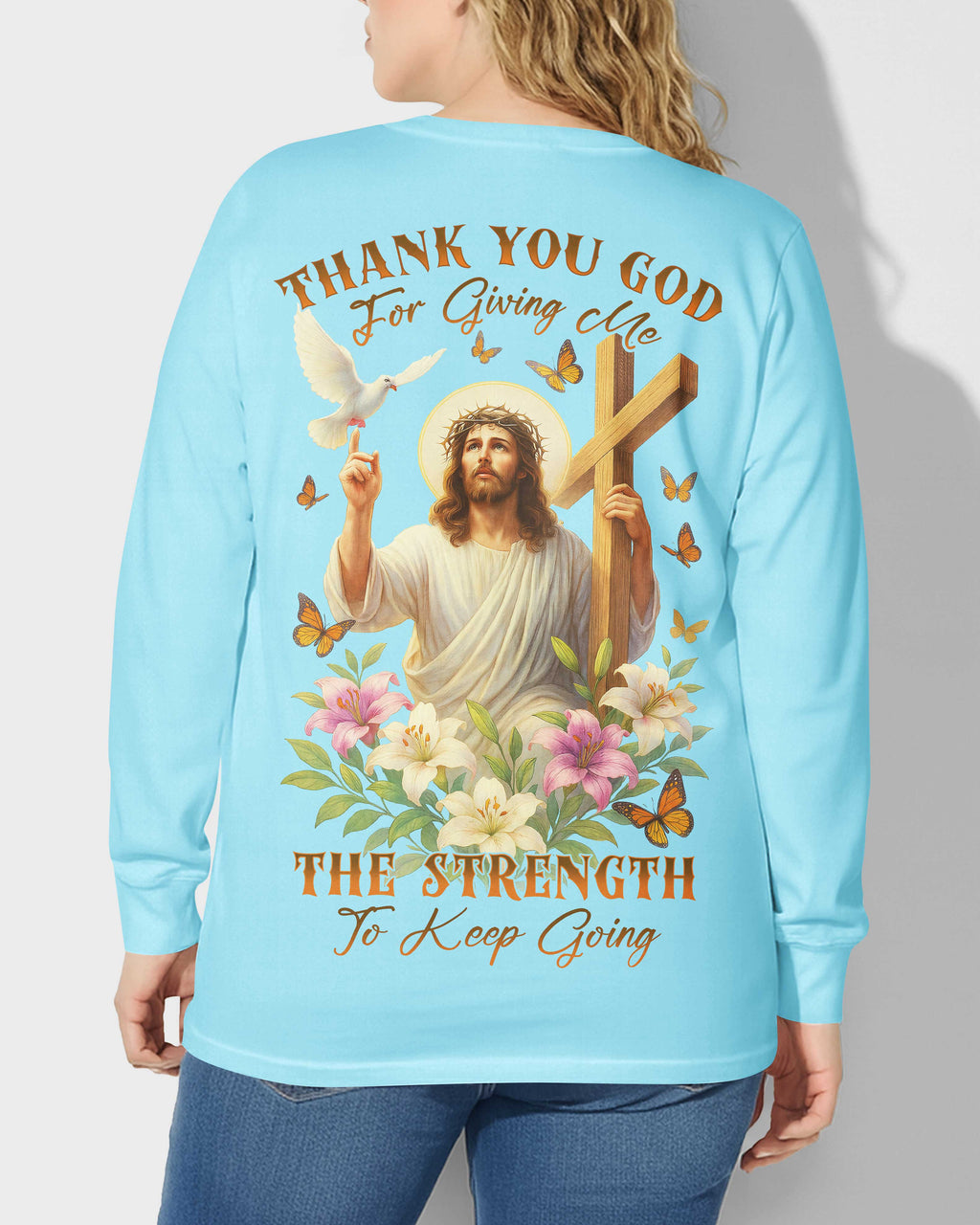Thank You God V-neck Long Sleeves Shirt
