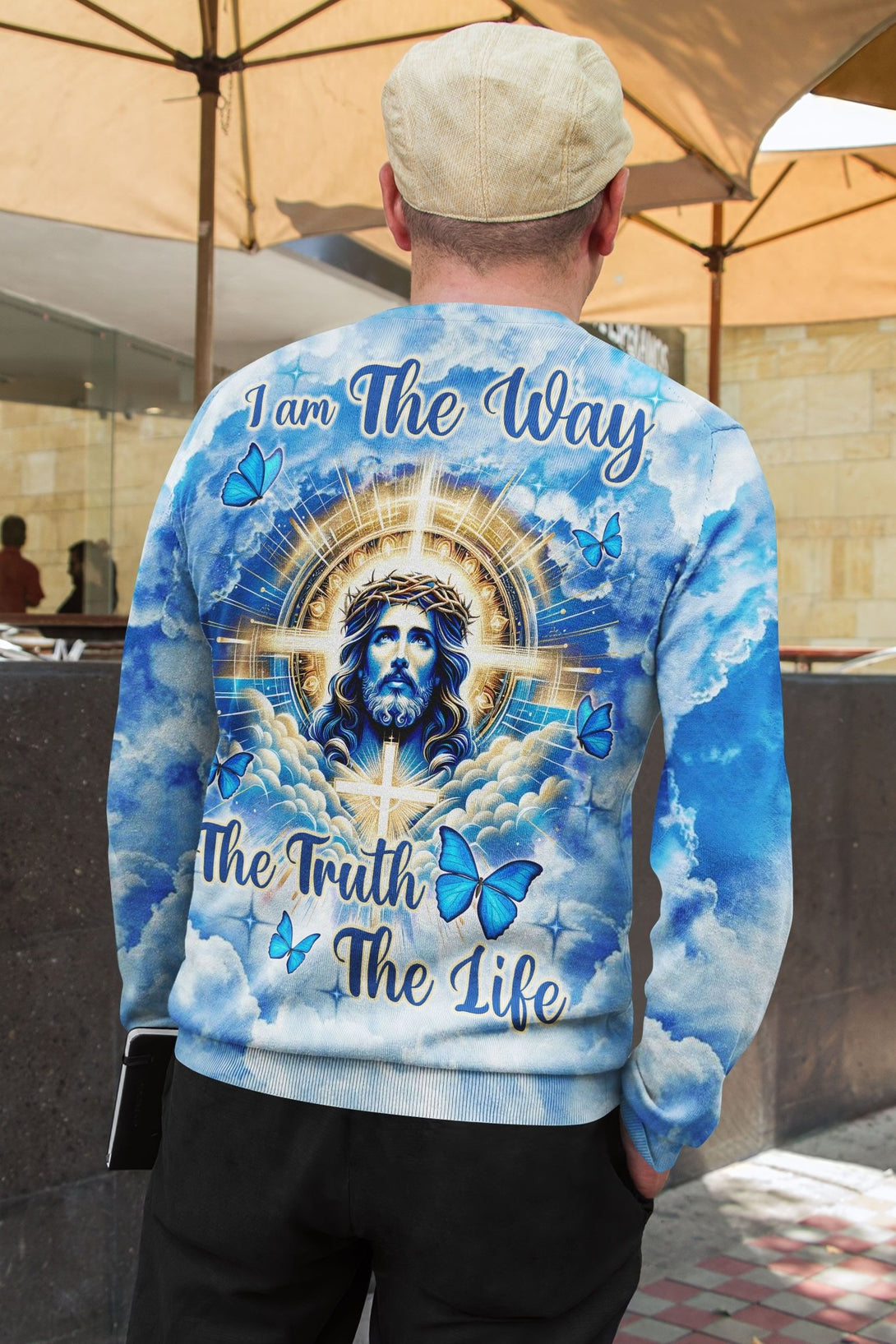 I Am The Way The Truth The Life All Over Print Sweater - Christ Color