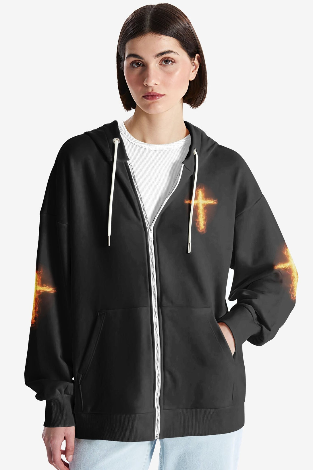 There's No Greater Love Than This All Over Print Zip Hoodie - Christ Color