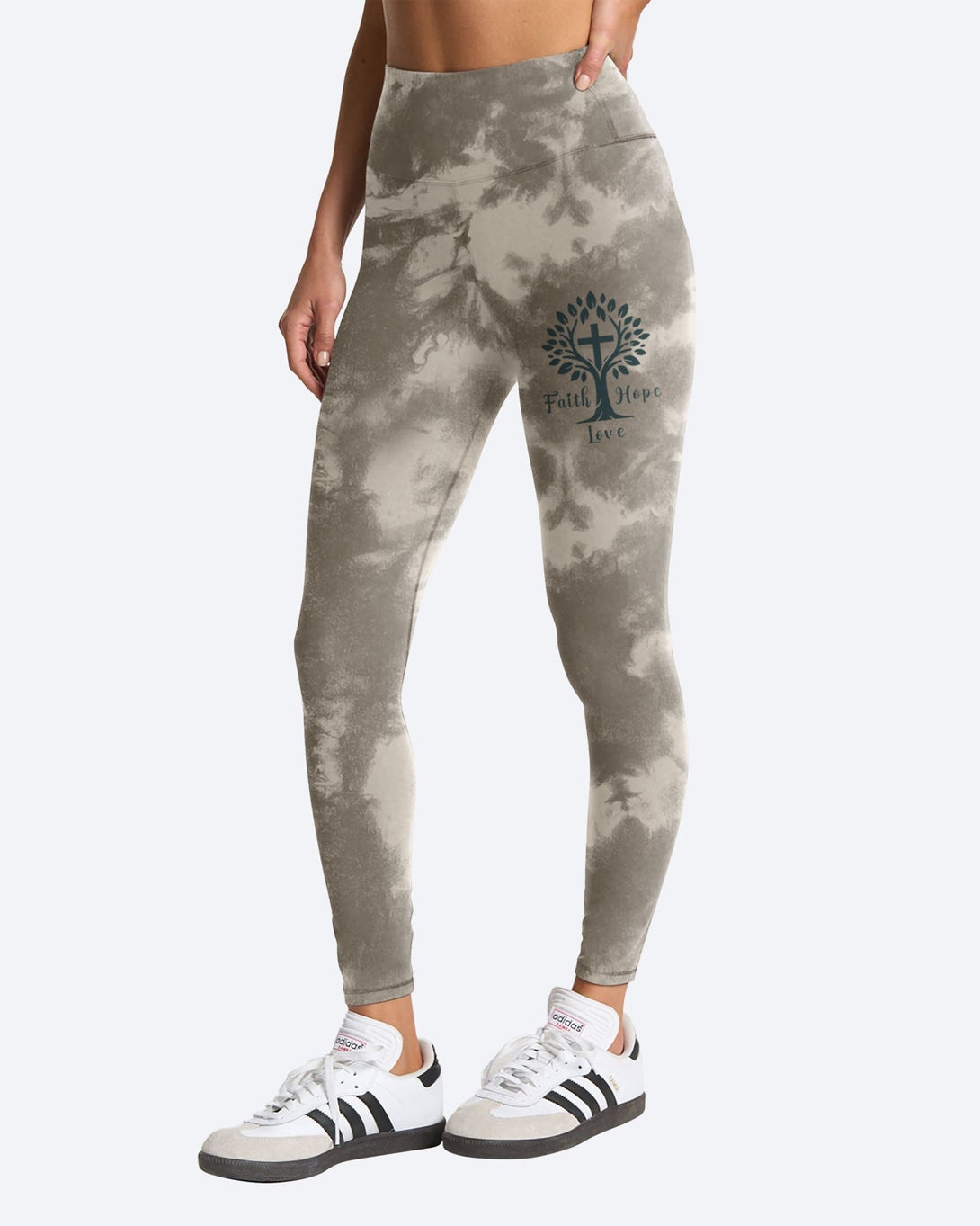 Rooted In Christ All Over Print Leggings - Christ Color