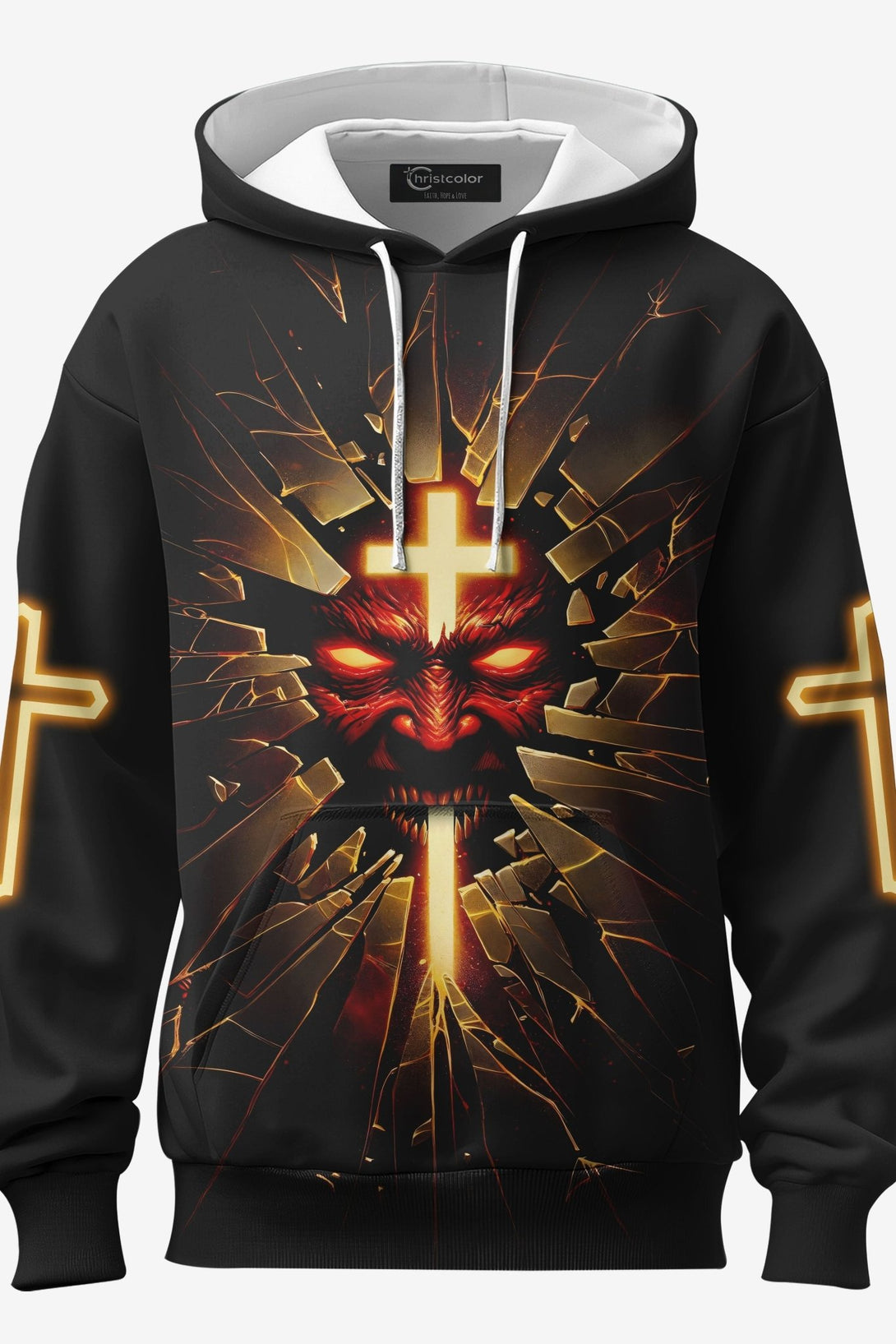 The Devil Is A Liar All Over Print Hoodie - Christ Color