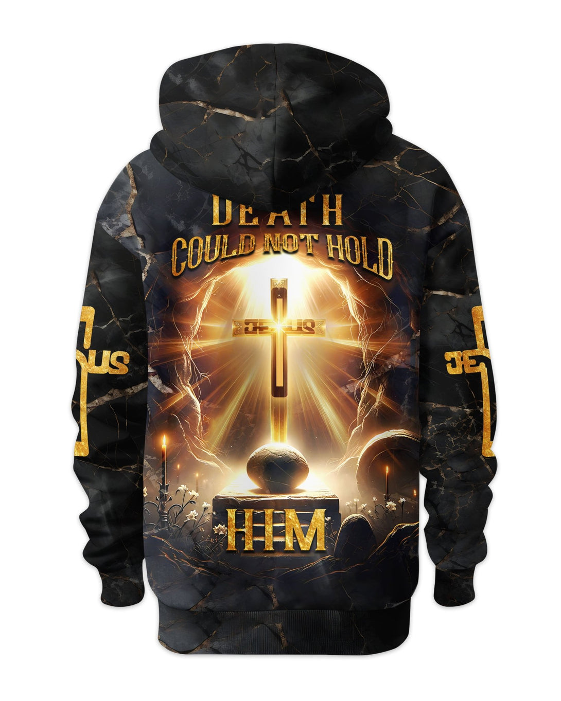 Death Could Not Hold Him All Over Print Hoodie - Christ Color