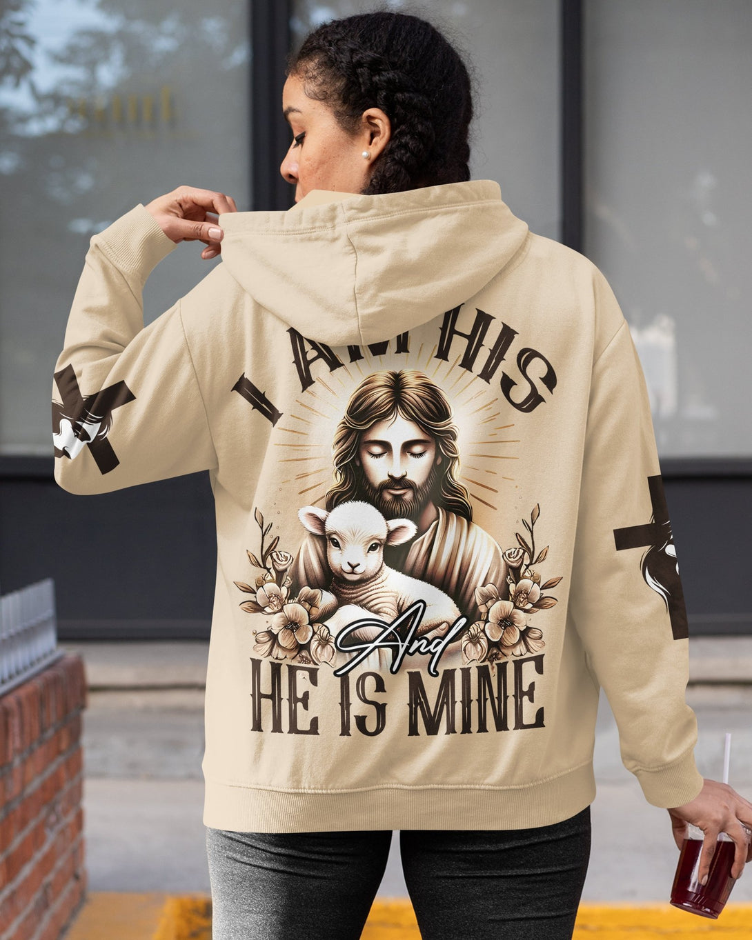 I Am His And He Is Mine All Over Print Zip Hoodie - Christ Color