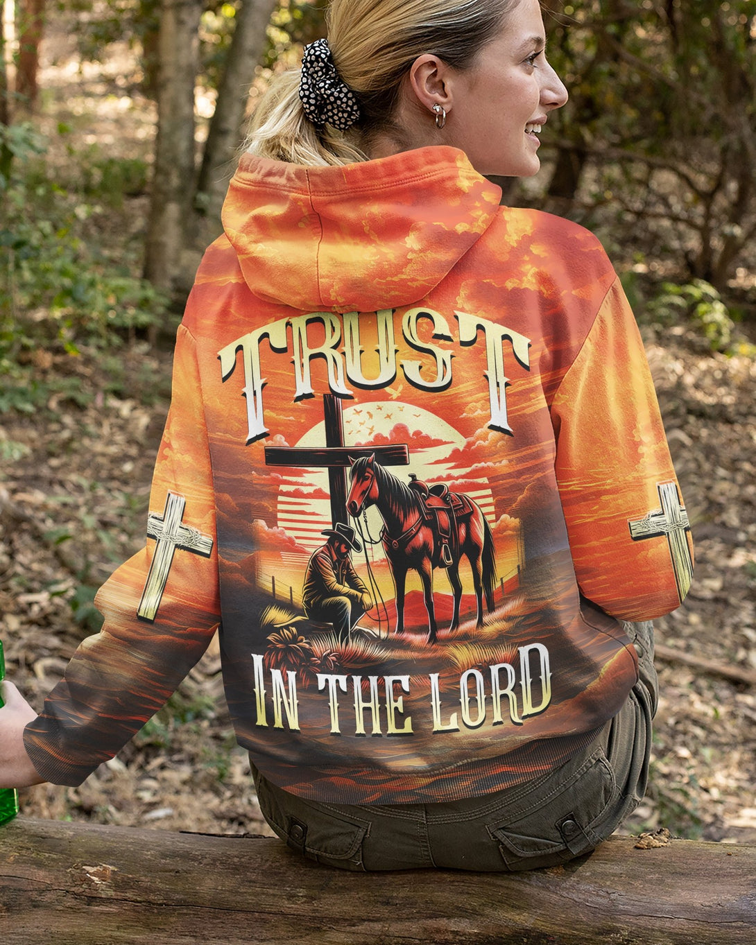 Trust In The Lord All Over Print Zip Hoodie - Christ Color