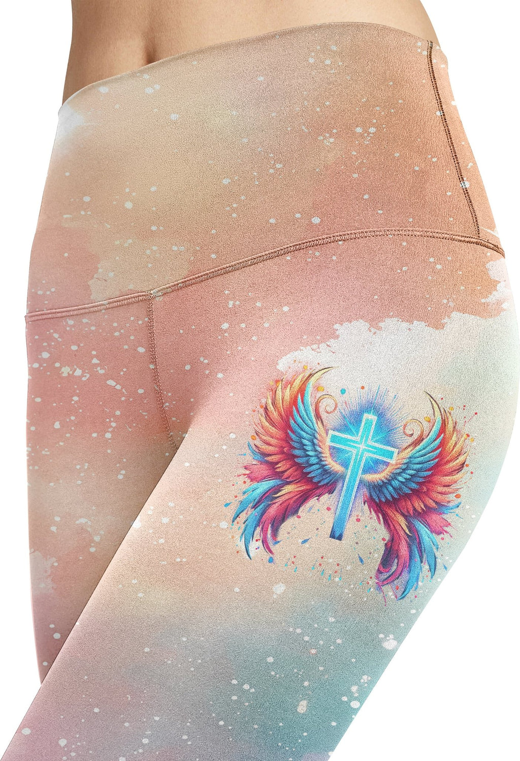 I Can Do All Things Through Christ Who Strengthens Me All Over Print Leggings - Christ Color