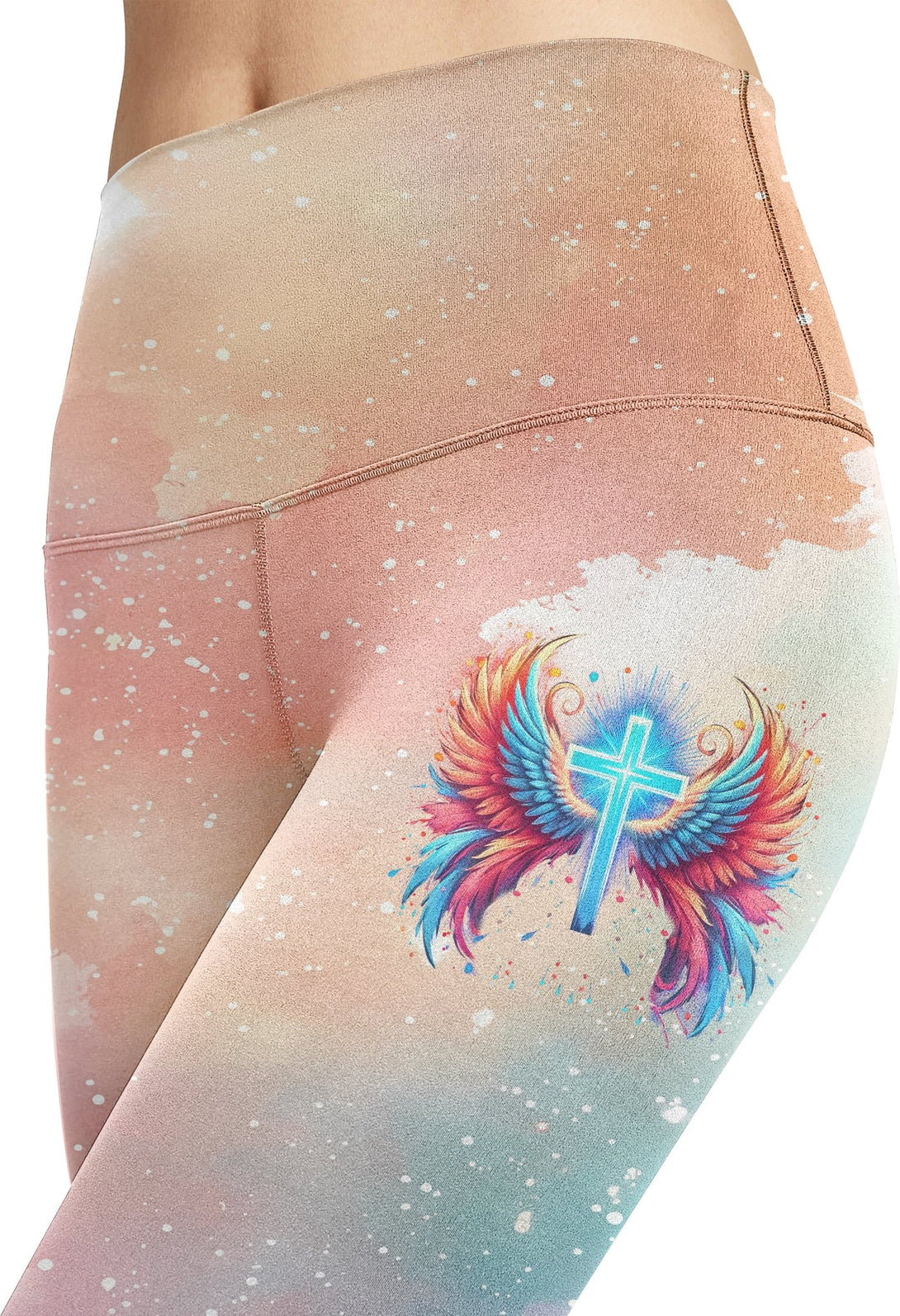 I Can Do All Things Through Christ Who Strengthens Me All Over Print Leggings - Christ Color