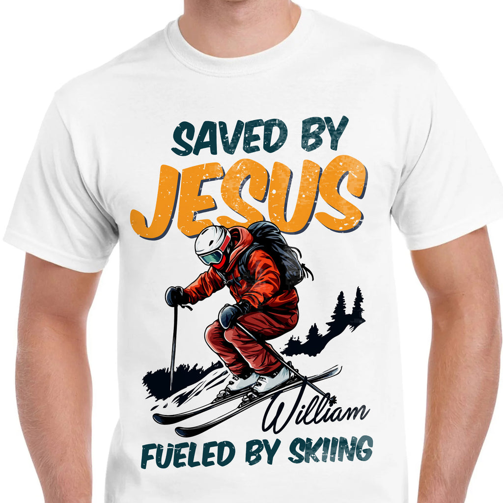 Saved By Jesus Fueled By Skiing T-Shirt