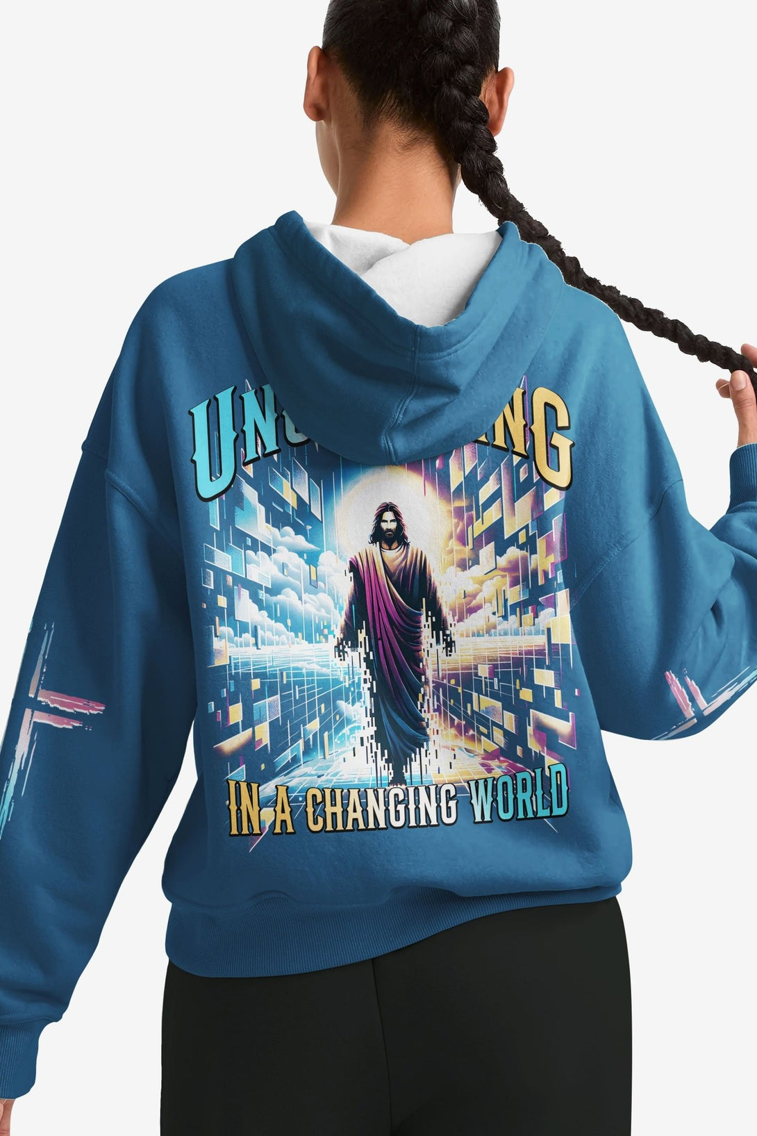 Unchanging In A Changing World All Over Print Hoodie - Christ Color