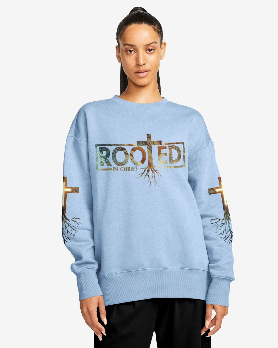 Woman Of Faith Rooted In Christ All Over Print Sweater - Christ Color