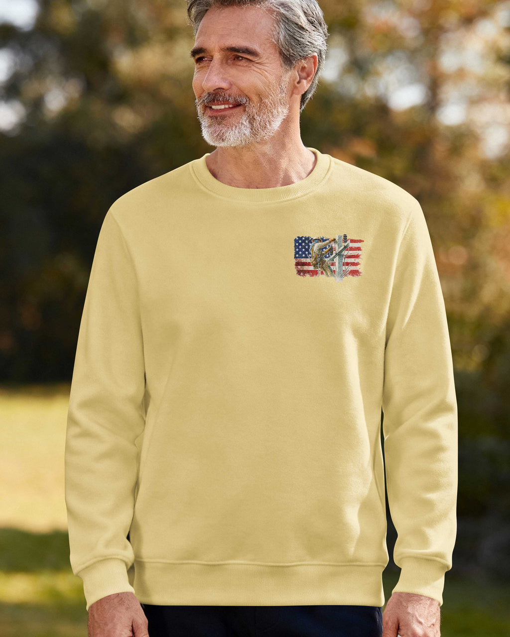 Retired Lineman Built By Grit Blessed By God Sweater