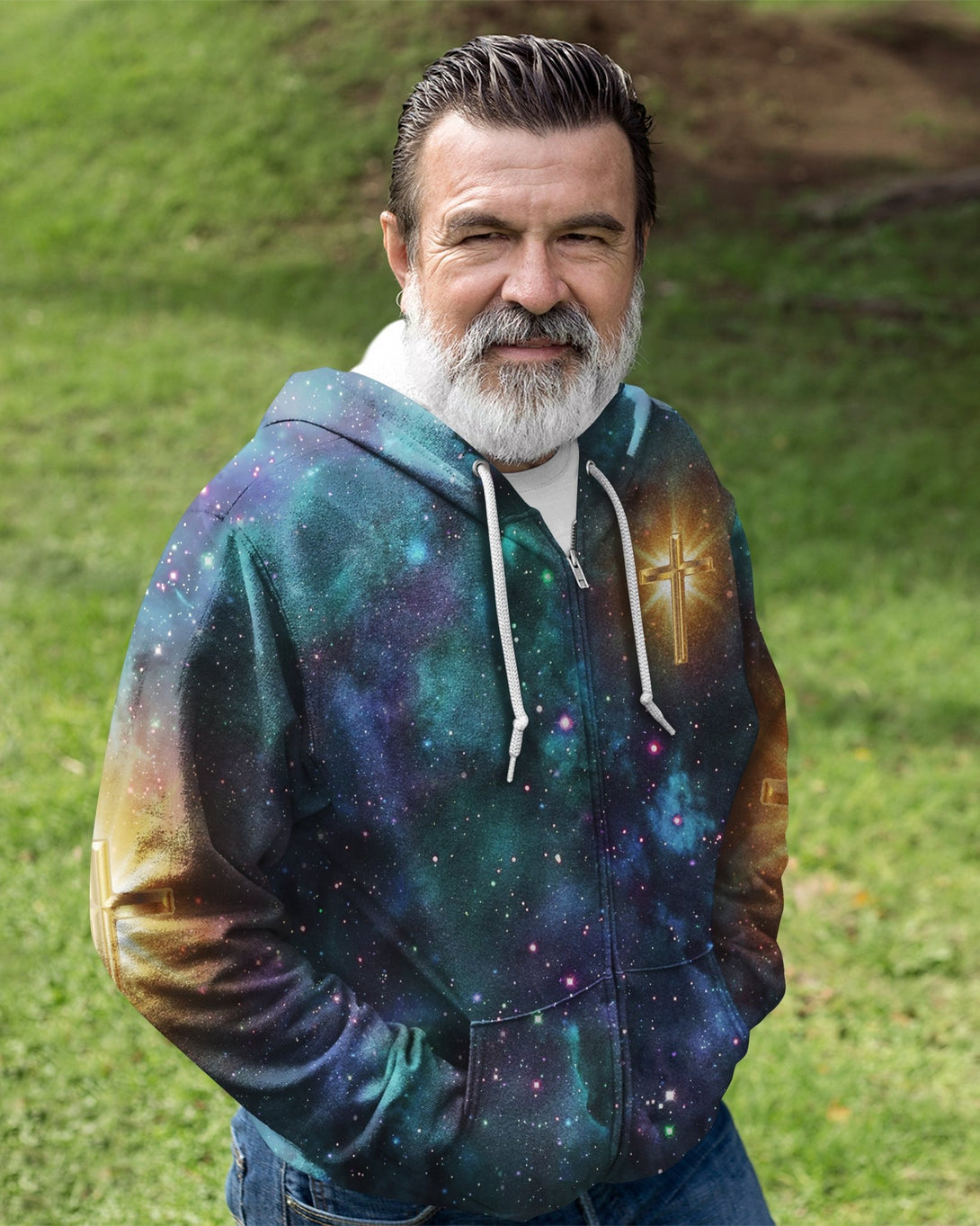 Whoever Drinks The Water I Give Them Will Never Thirst All Over Print Zip Hoodie - Christ Color