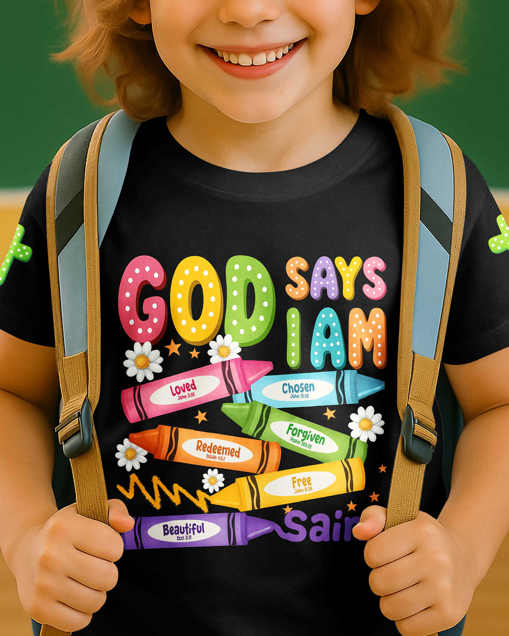 God Says I Am Pencil T-Shirt Kid