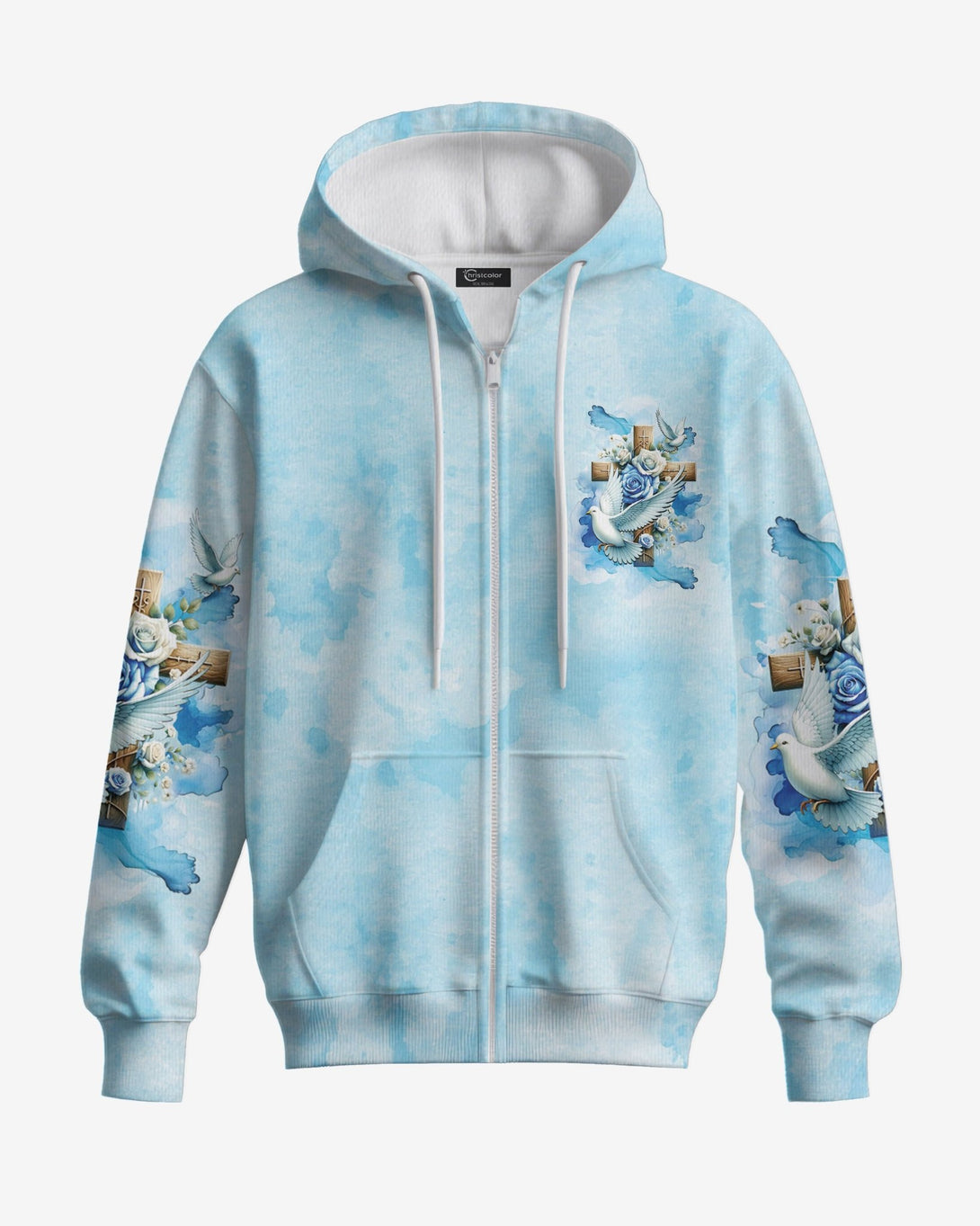 Lord Stood With Me And Gave Me Strength All Over Print Zip Hoodie - Christ Color