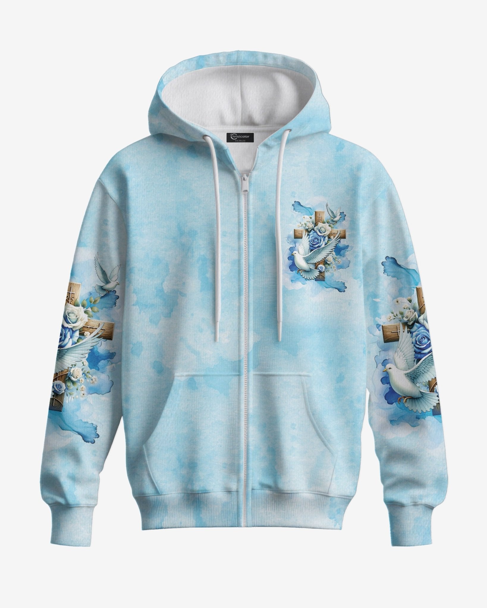 Lord Stood With Me And Gave Me Strength All Over Print Zip Hoodie - Christ Color