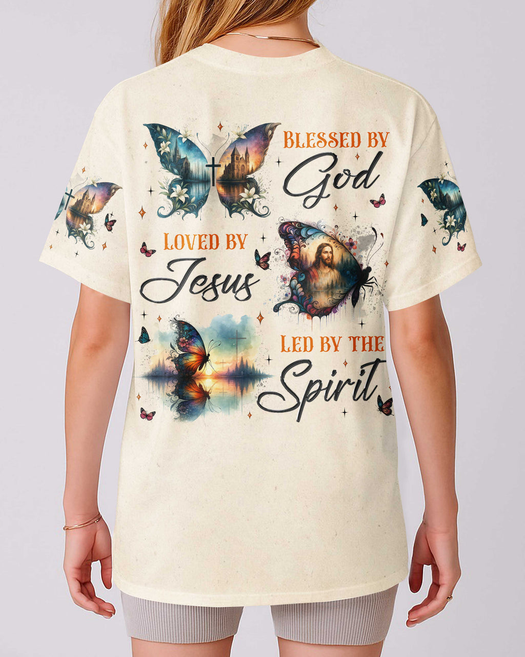 Blessed By God Loved By Jesus Led By The Spirit T-Shirt