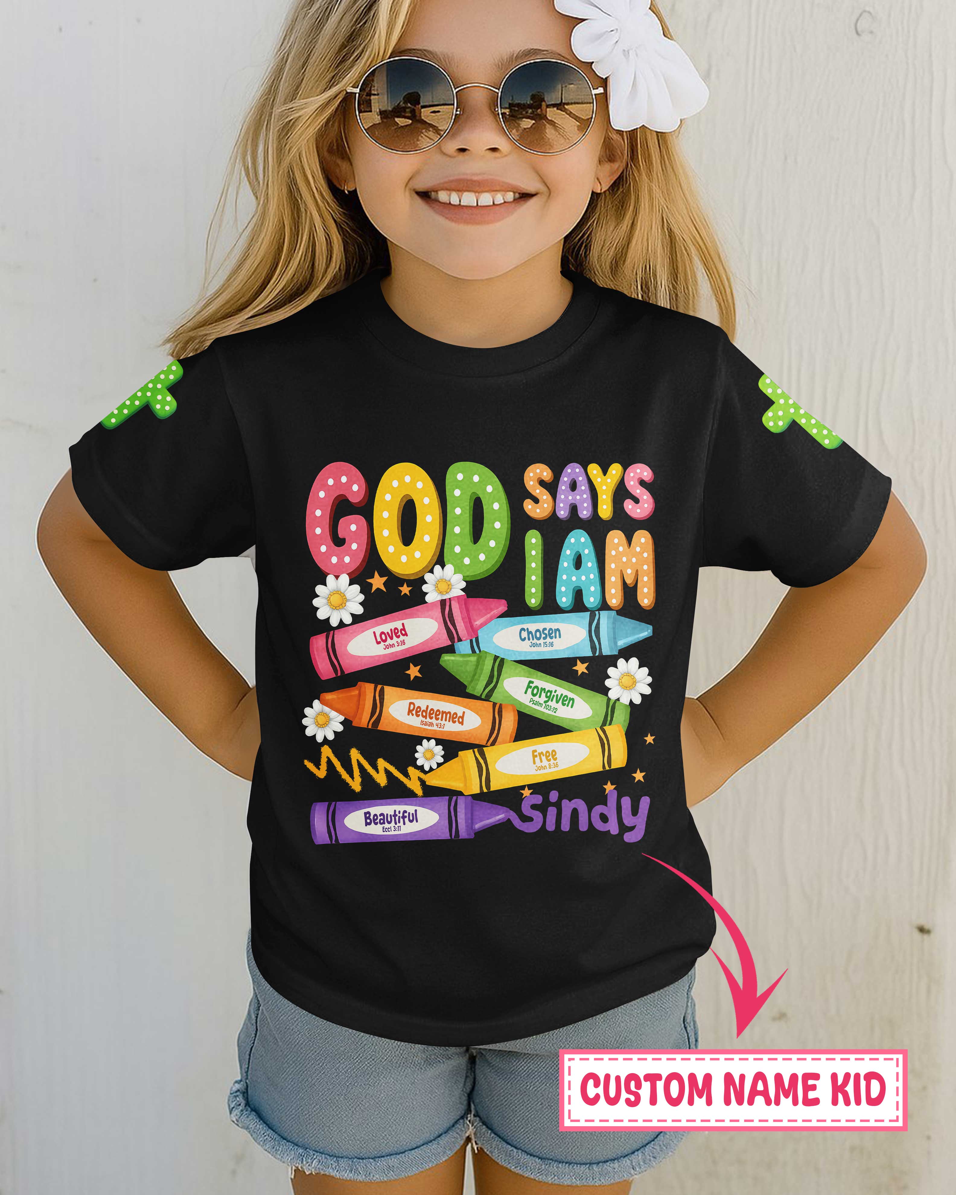 God Says I Am Pencil T-Shirt Kid