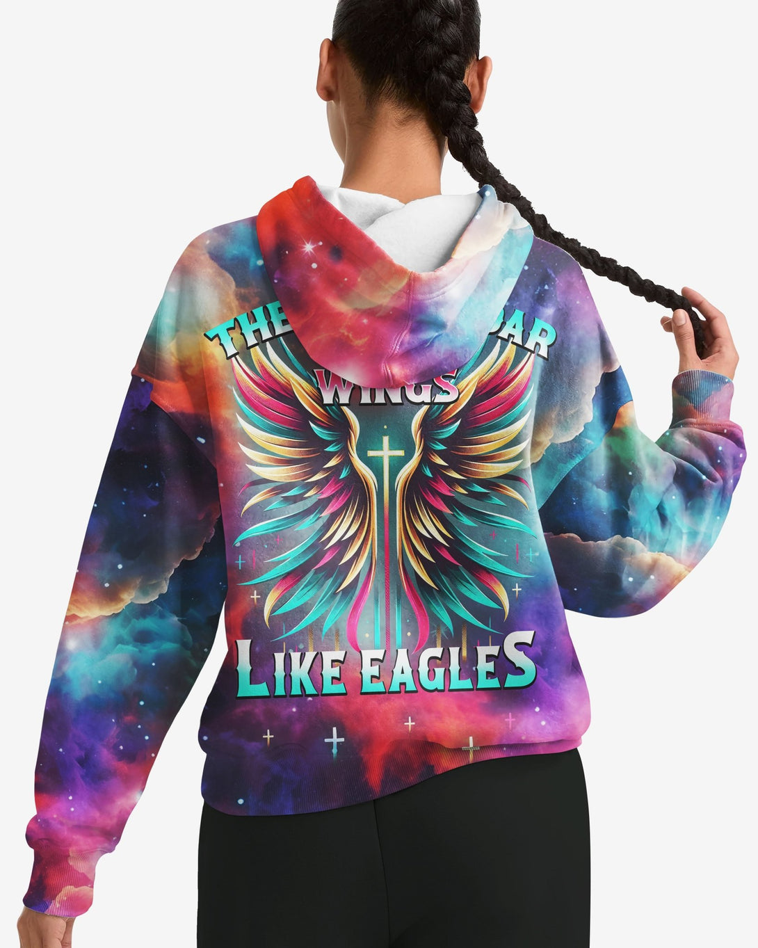 They Will Soar On Wings Like Eagles All Over Print Hoodie - Christ Color