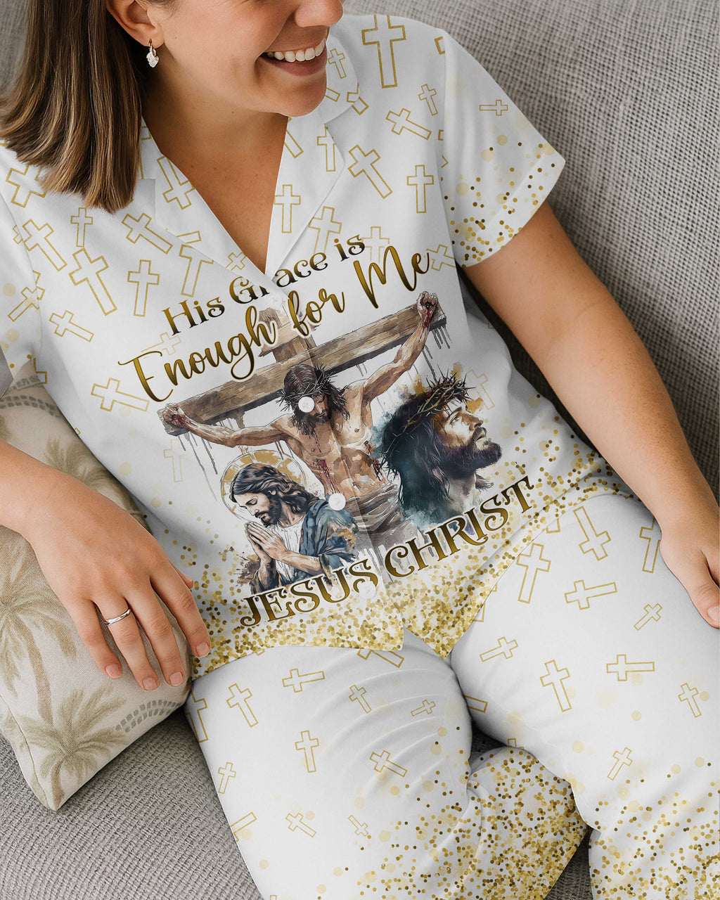 His Grace Is Enough For Me All Over Print Pajamas