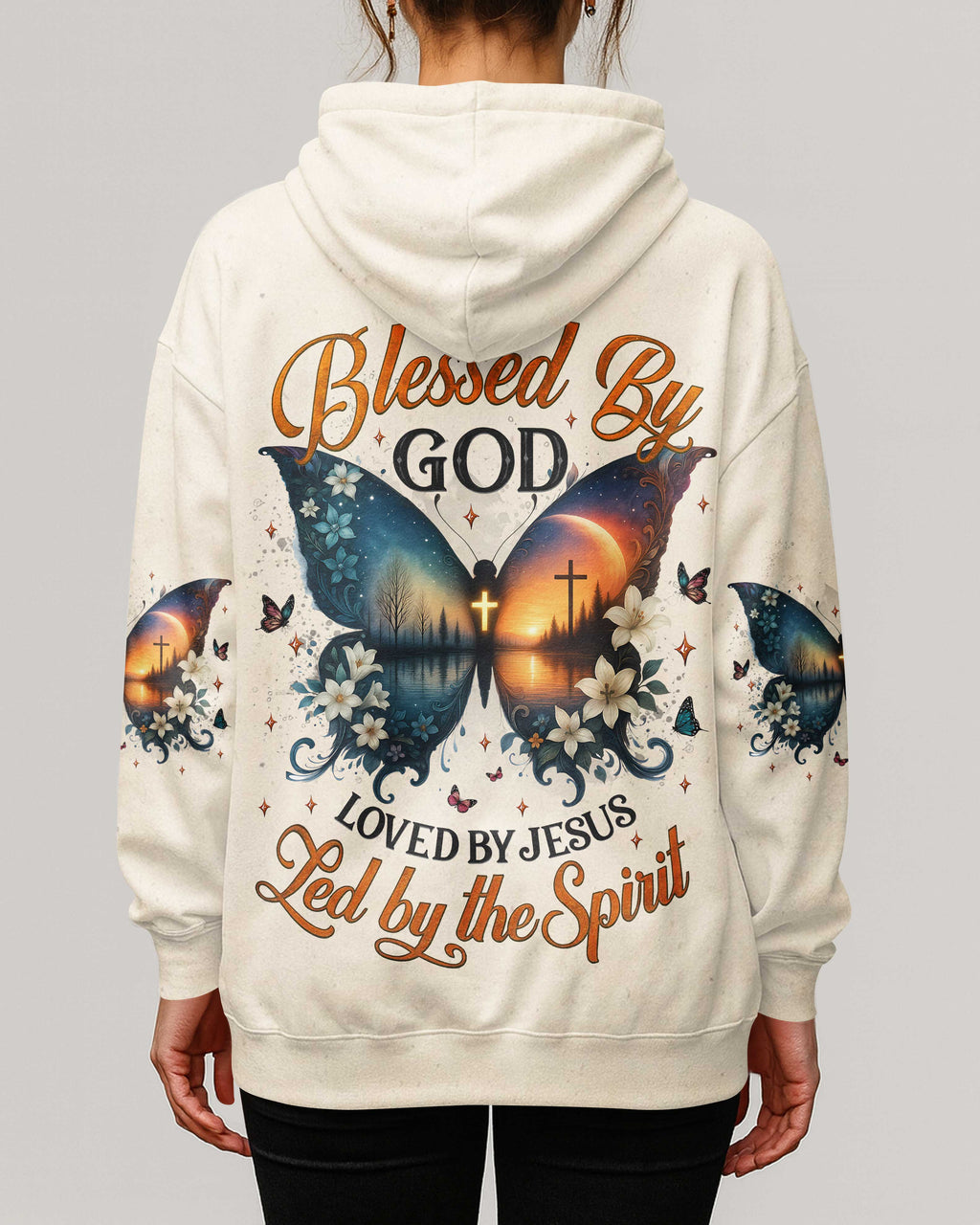 Blessed By God Loved By Jesus Led By The Spirit Hoodie