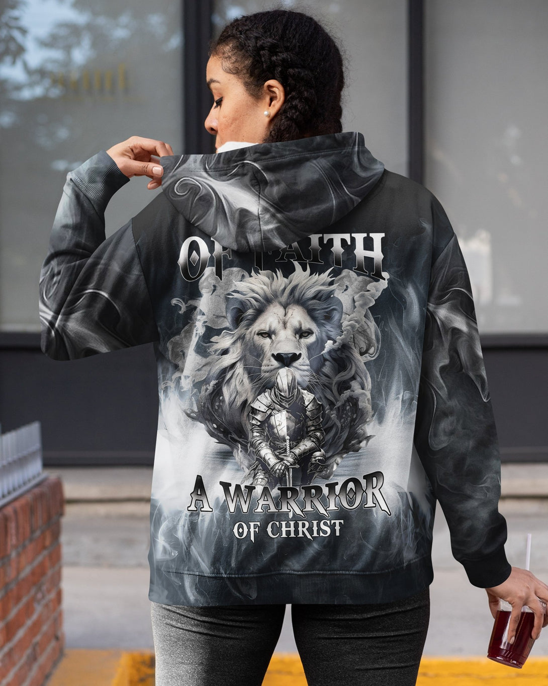 A Child Of God A Man Of Faith All Over Print Hoodie - Christ Color
