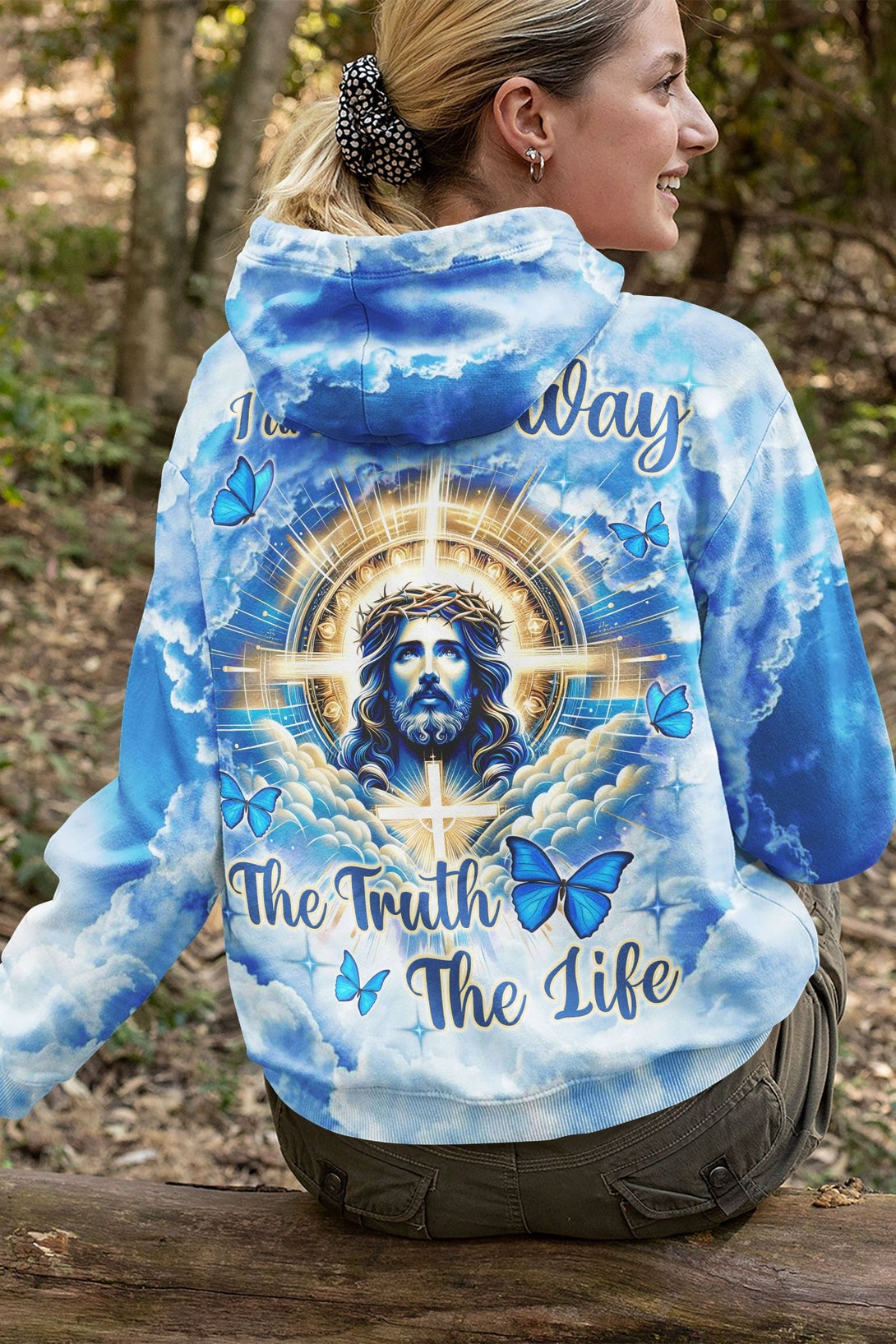 I Am The Way The Truth The Life All Over Print Hoodie - Christ Color