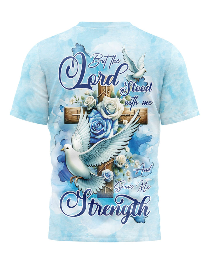 Lord Stood With Me And Gave Me Strength All Over Print T-shirt - Christ Color