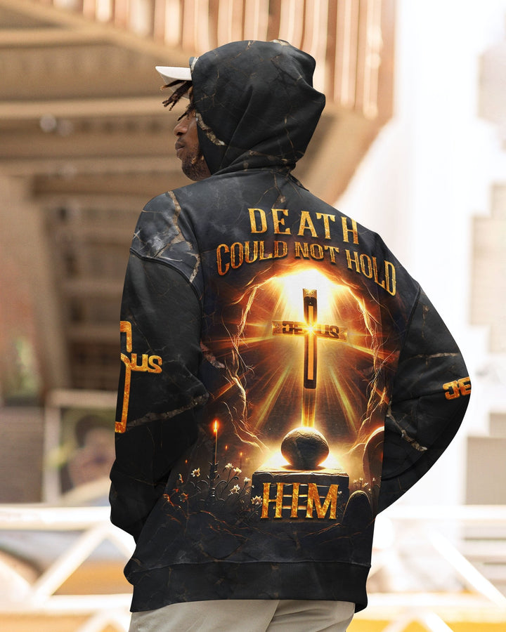 Death Could Not Hold Him All Over Print Zip Hoodie - Christ Color