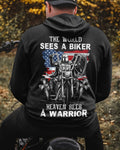 The World Sees A Biker Hoodie